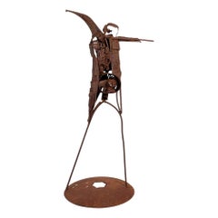 Brutalist Agnese Udinotti 1970's Steel Figurative Sculpture