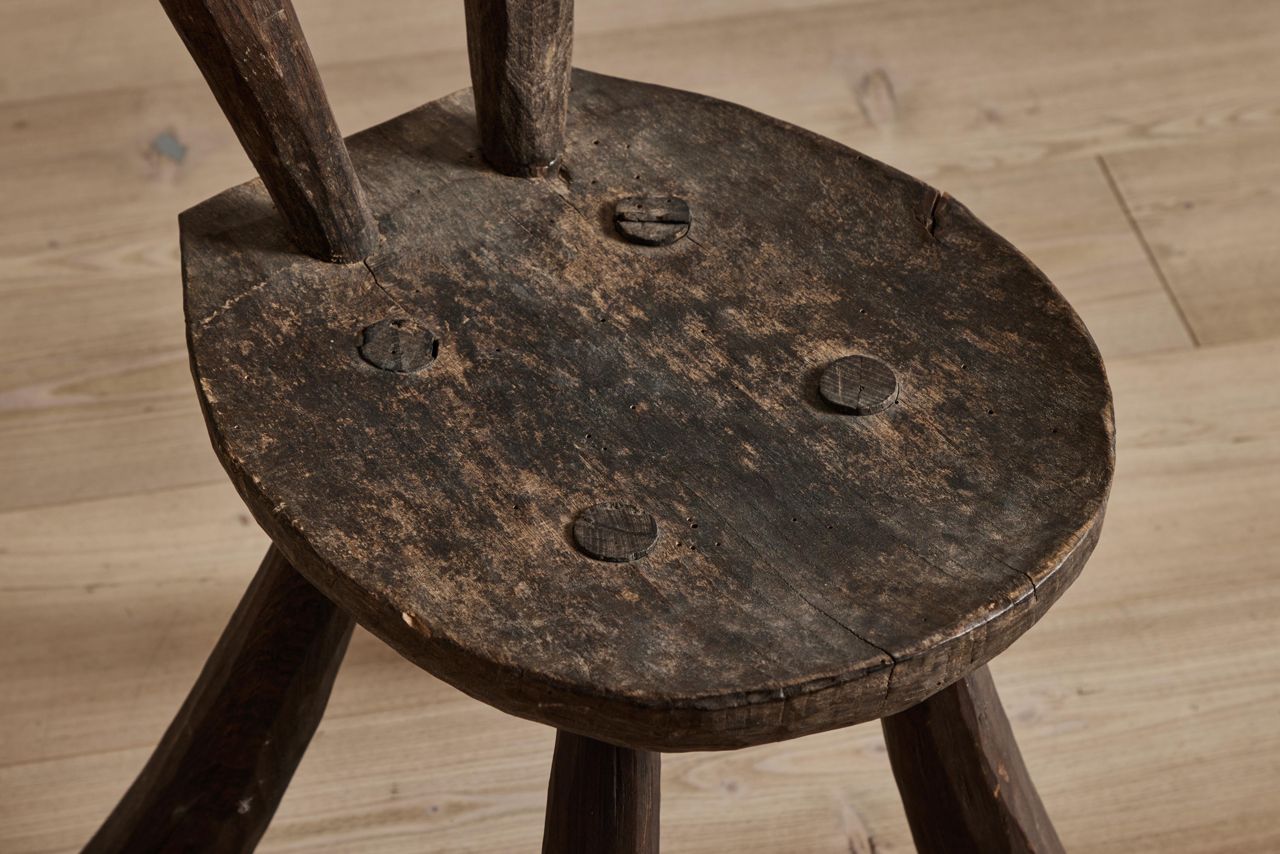 Wood Brutalist Alexandre Noll Chair For Sale