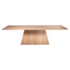 Brutalist All Natural Solid Red Oak Dining Table