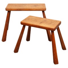 Brutalist Alpine Stools, 1950s