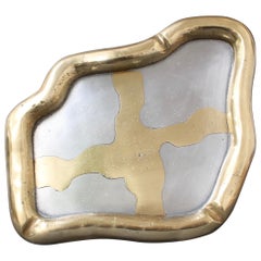 Brutalist Aluminium and Brass Vide-Poche by David Marshall 'circa 1970s' Large