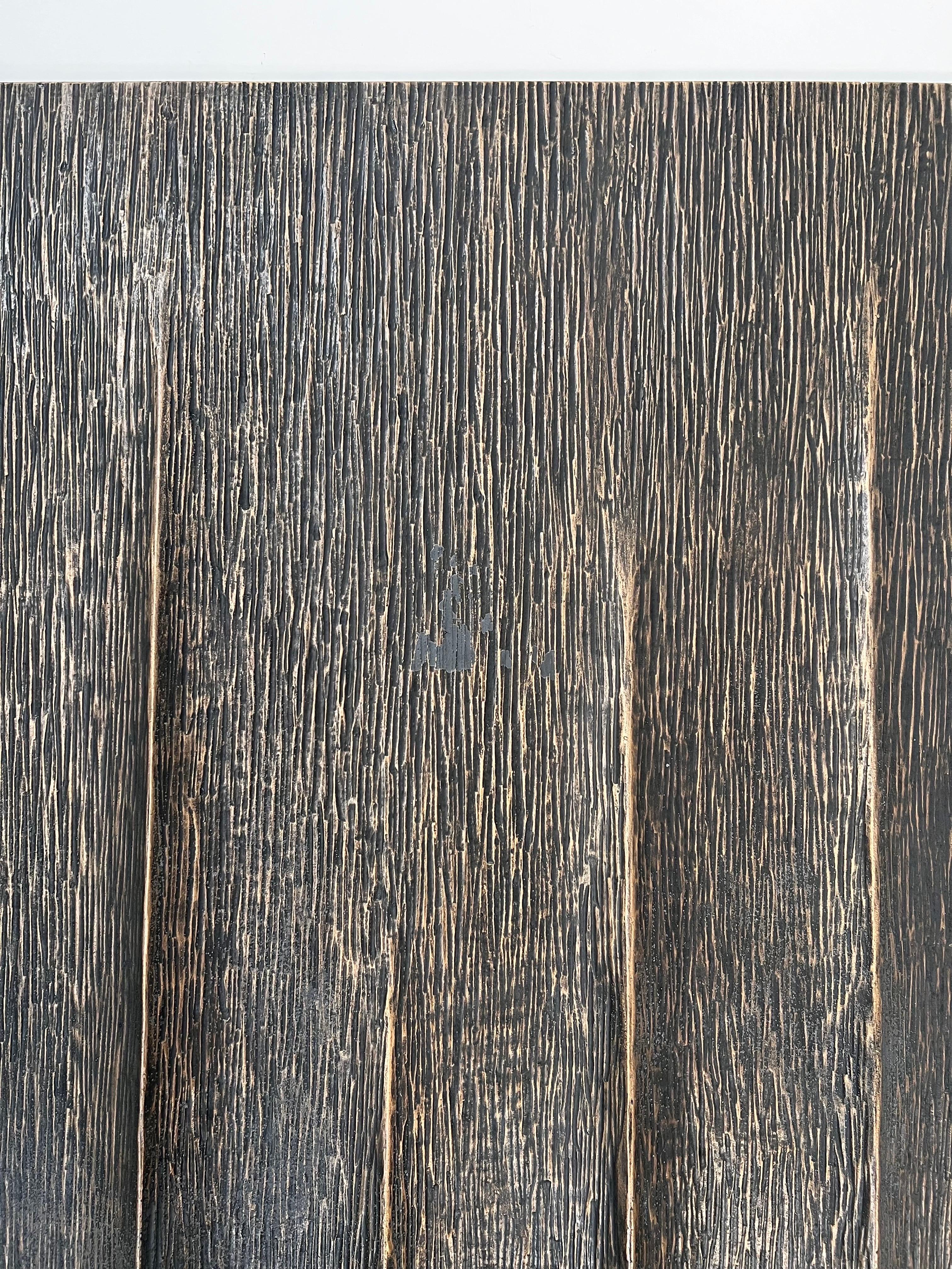 Brutalist Aluminium Door Panel with Antique Bronze Finish For Sale 2