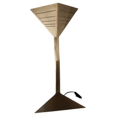 Brutalist Aluminium Table Lamp, Europe, 1970s–1980s