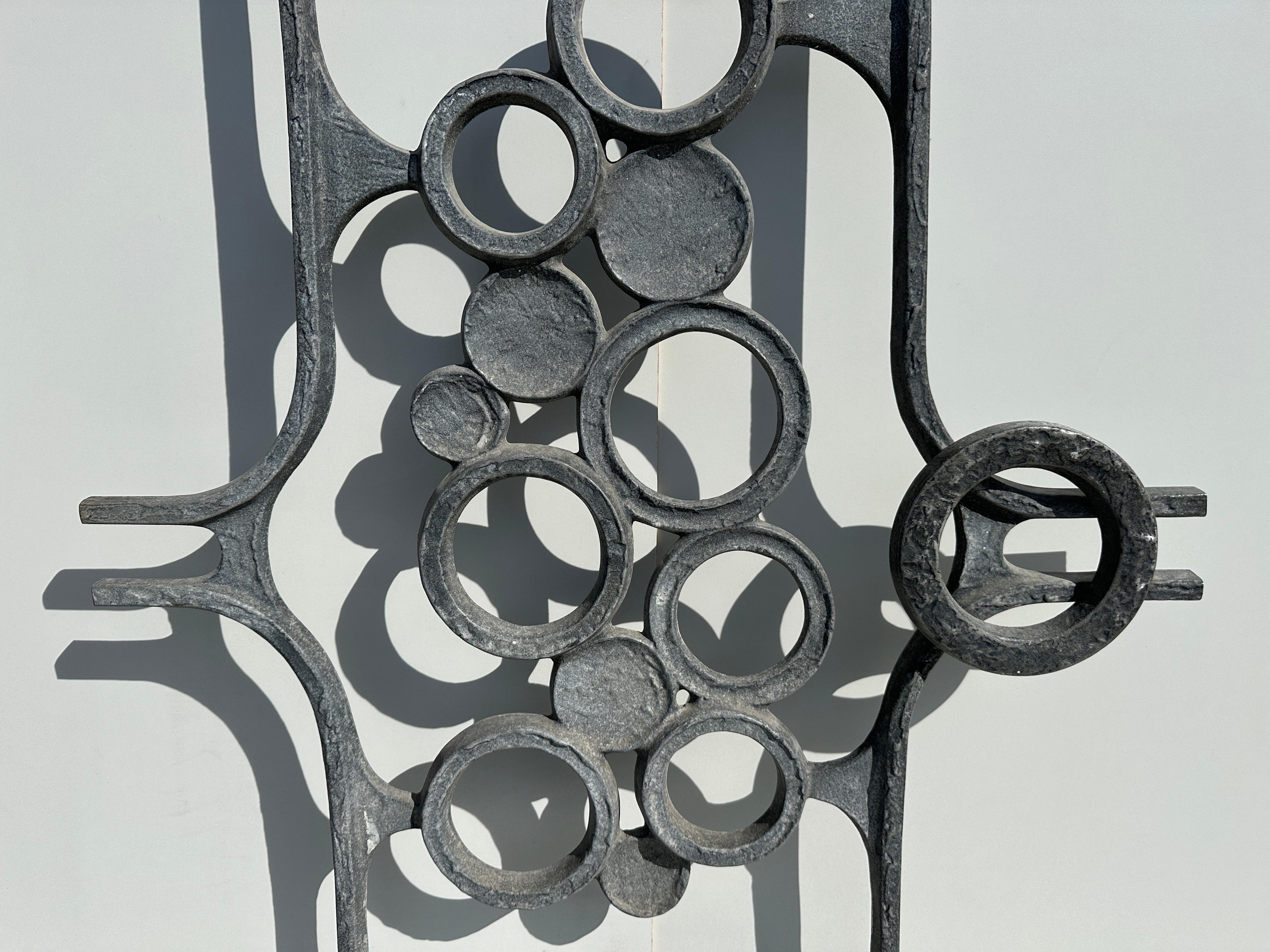 Grille de porte / Sculpture murale brutaliste en aluminium  en vente 8
