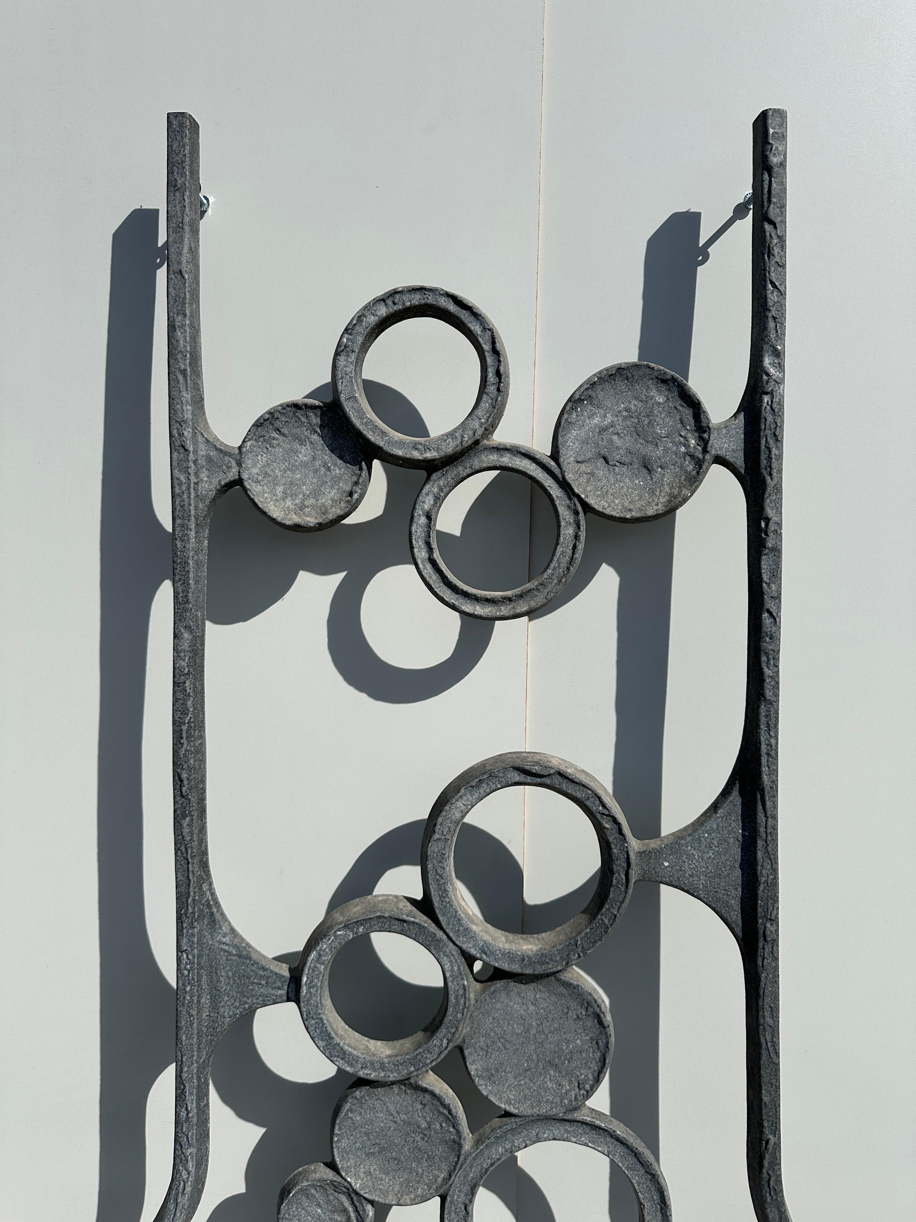 Brutalist Aluminum Door Grill / Wall Sculpture  For Sale 11