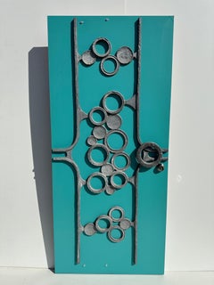 Brutalist Aluminum Door Grill / Wall Sculpture