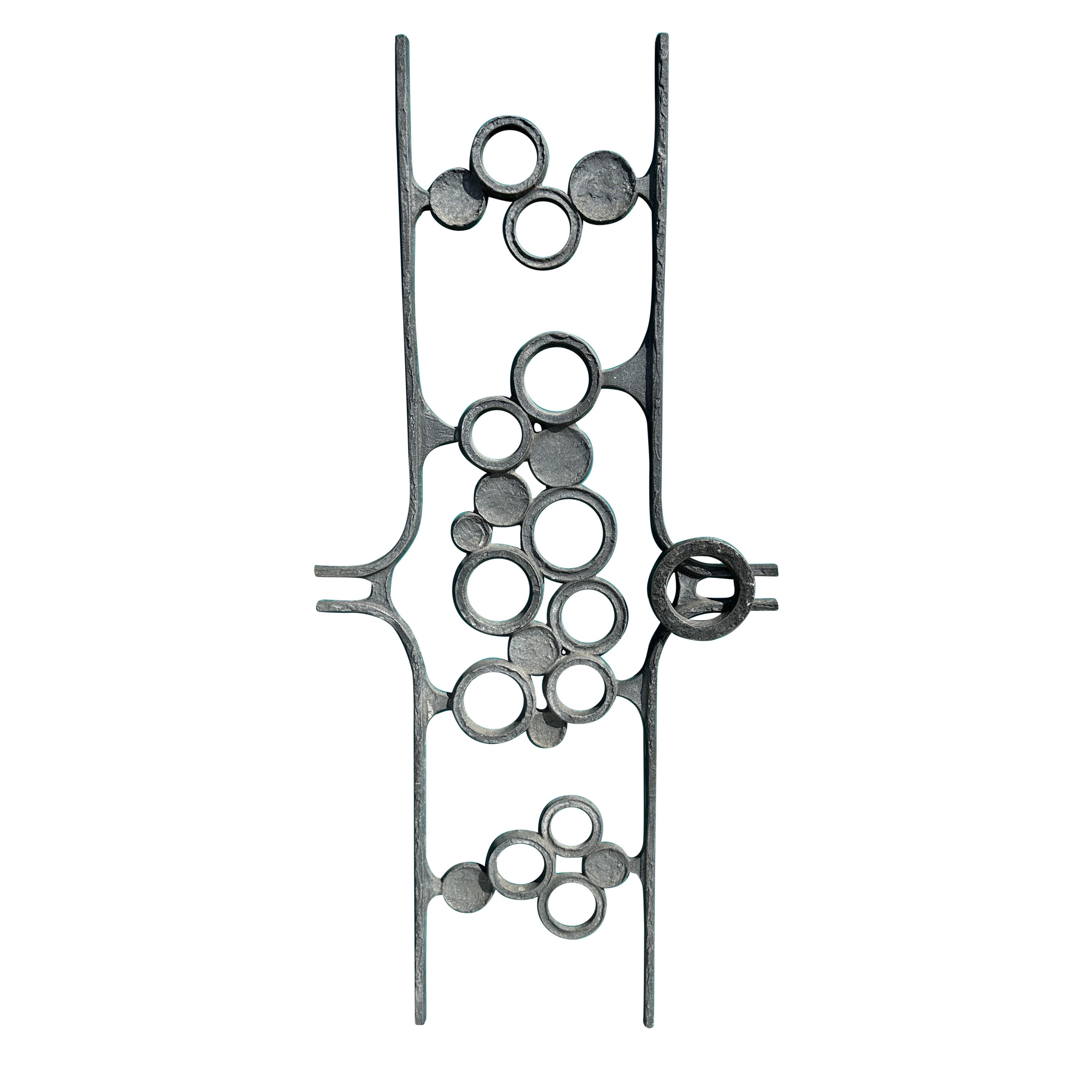 Brutalist Aluminum Door Grill / Wall Sculpture