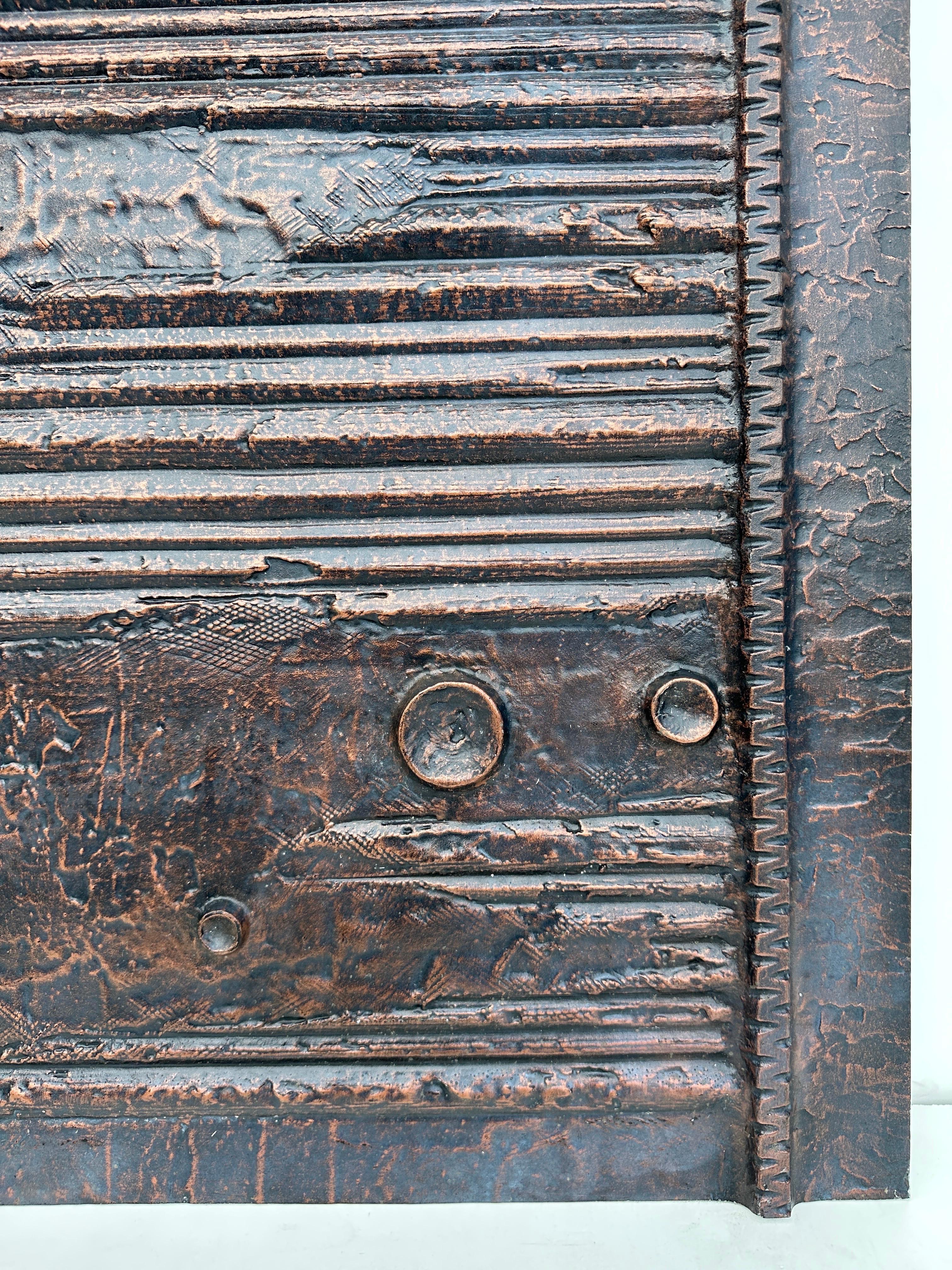 Türpaneel aus Aluminium im brutalistischen Stil in eloxierter Bronze/Kupferausführung  im Angebot 3