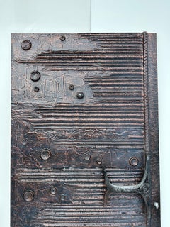 Brutalist Aluminum Door Panel in Anodized Bronze / Copper Finish