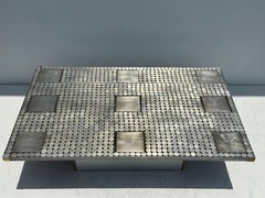 Brutalist Aluminum Mosaic Coffee Table
