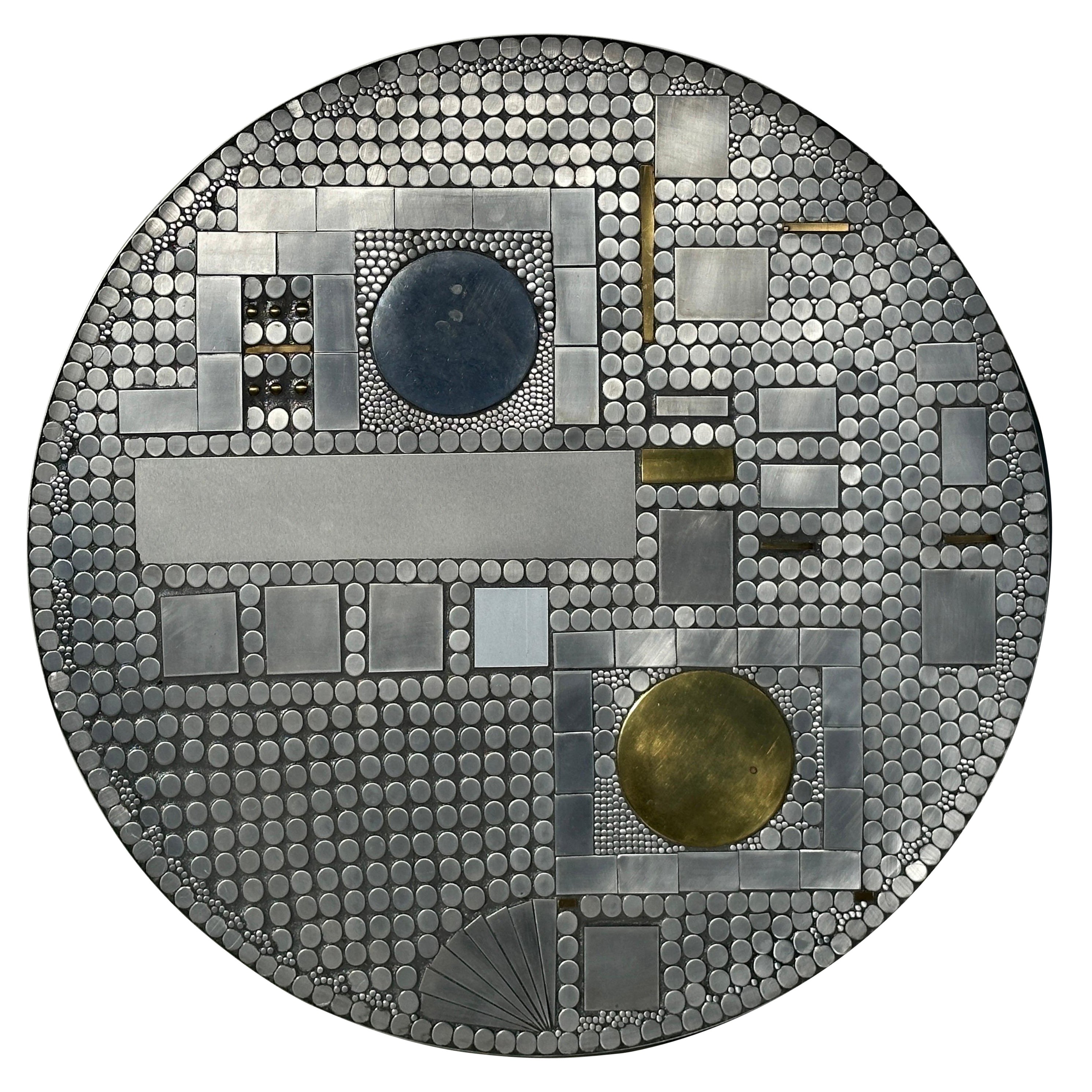 Brutalist Aluminum Mosaic Coffee Table