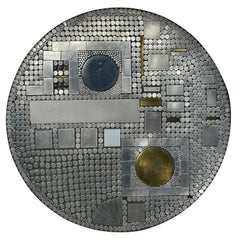 Brutalist Aluminum Mosaic Coffee Table