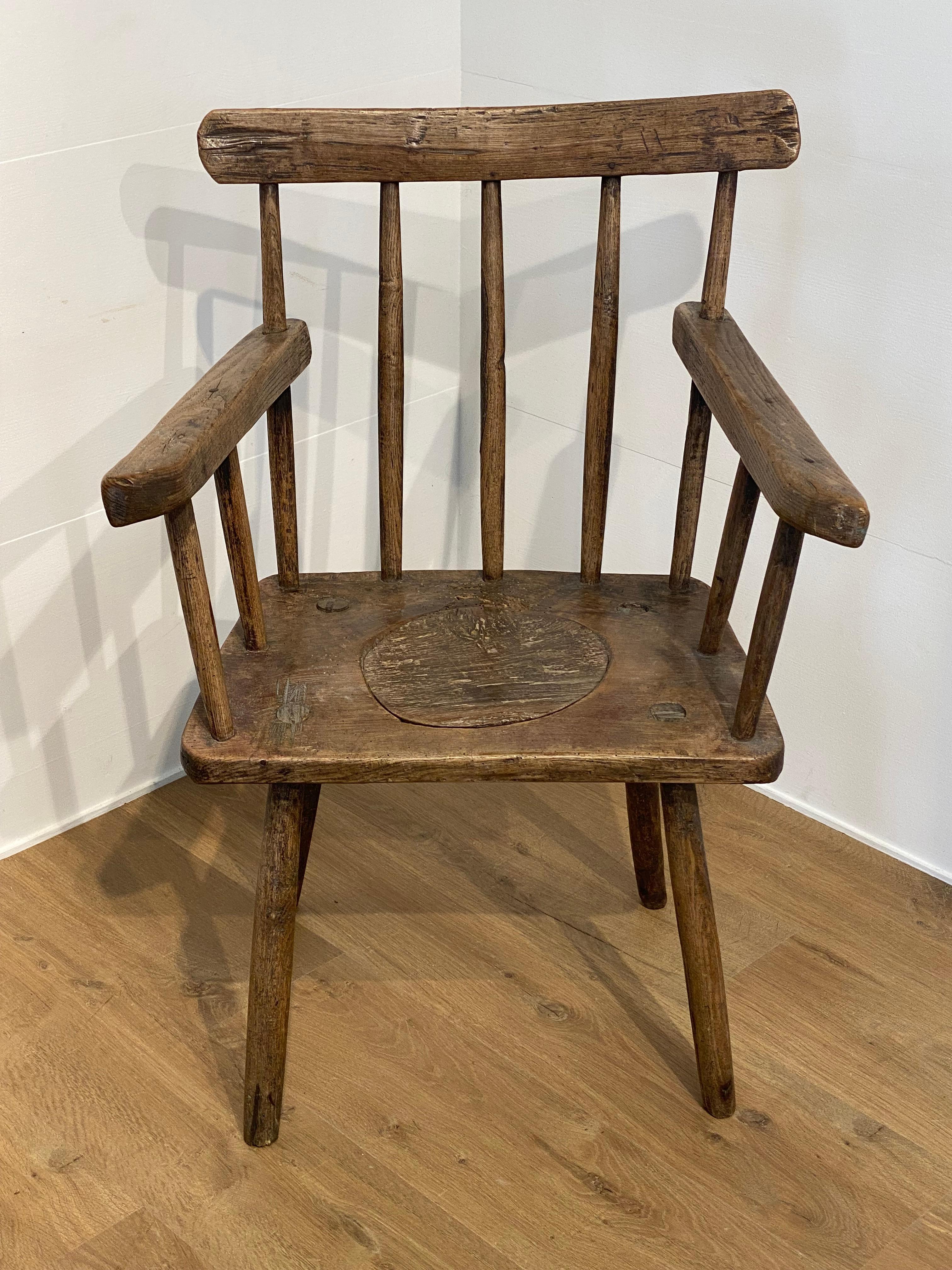 British Brutalist and Primitive Chair For Sale