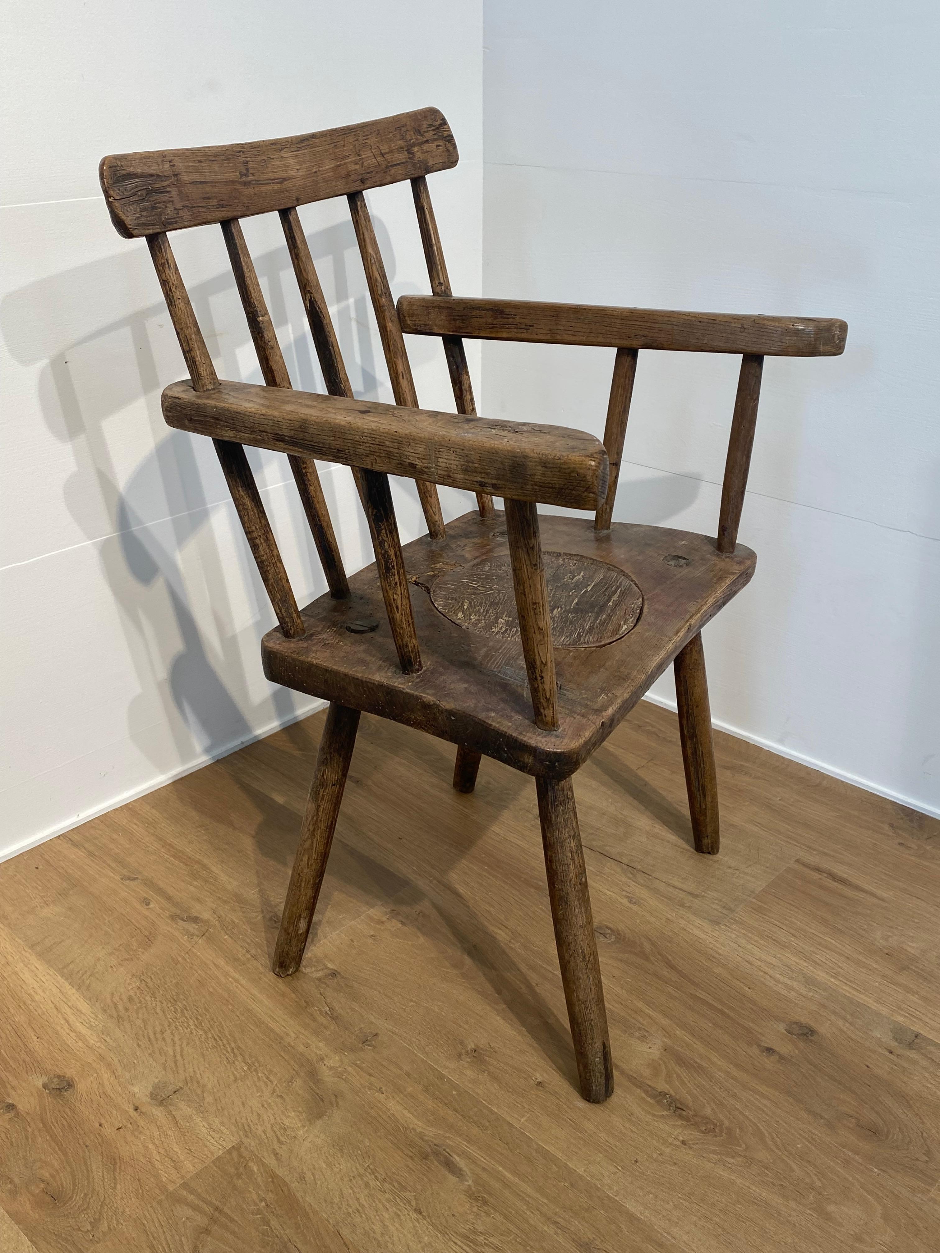 Brutalist and Primitive Chair For Sale 1
