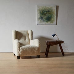 Brutalist and Rustic French Tripod Table