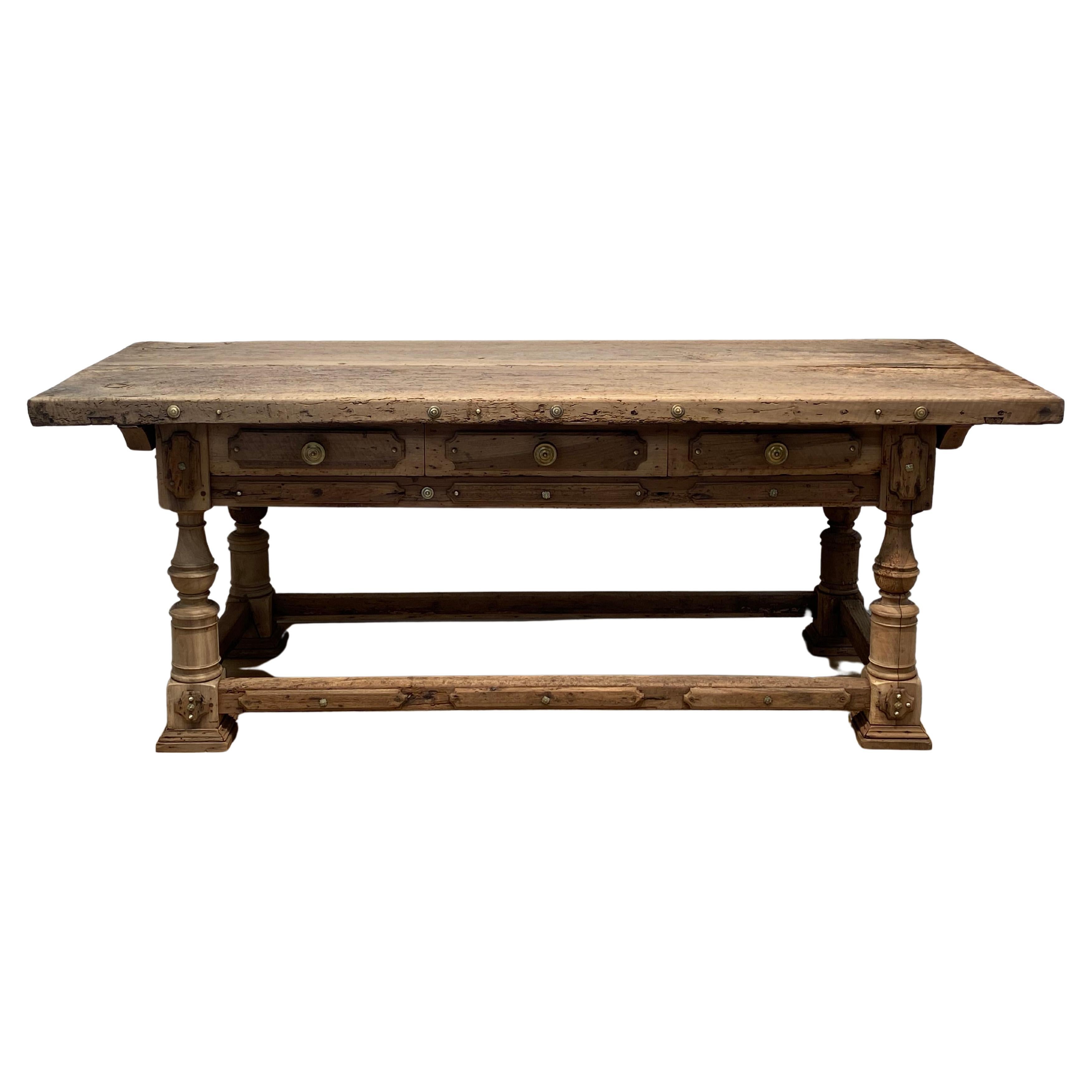 Brutalist , Antique Italian Table For Sale