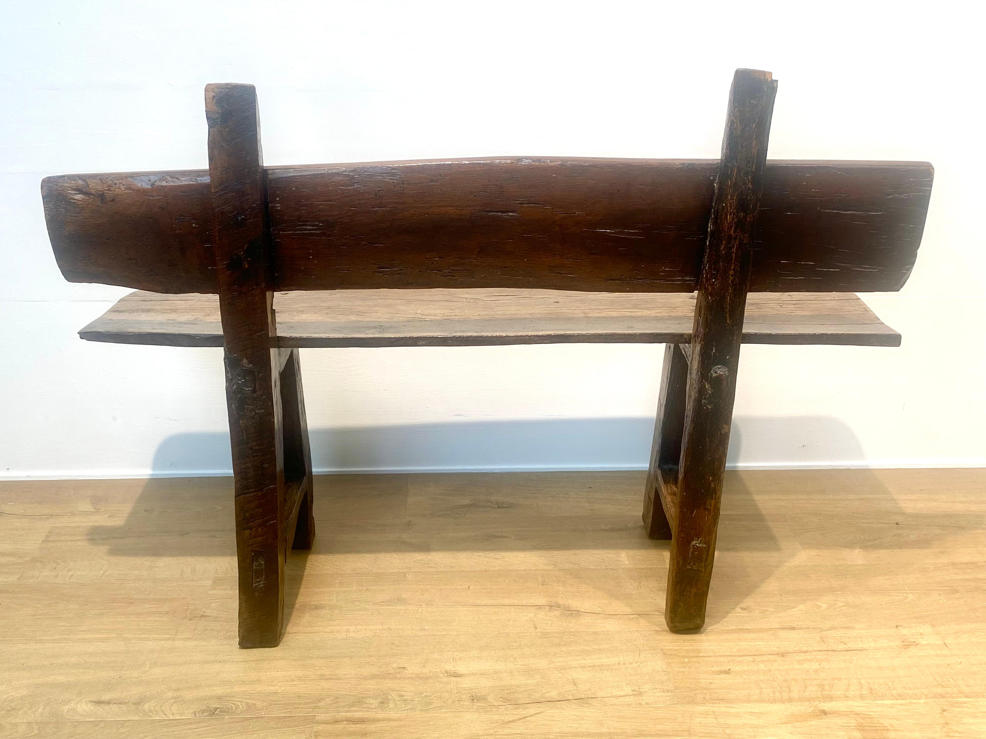 Brutalist , antique Spanish Bench For Sale 7