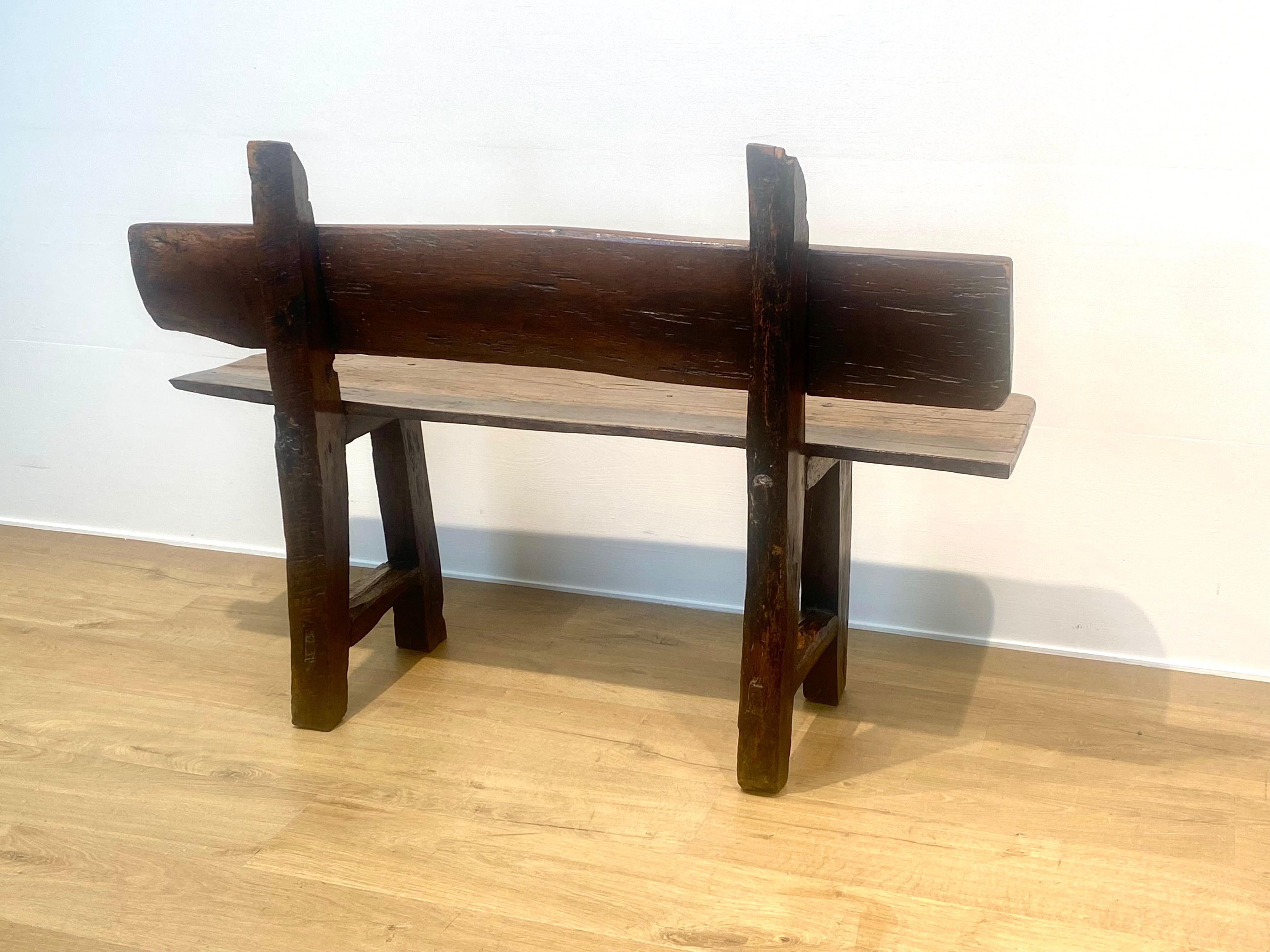 Brutalist , antique Spanish Bench For Sale 8