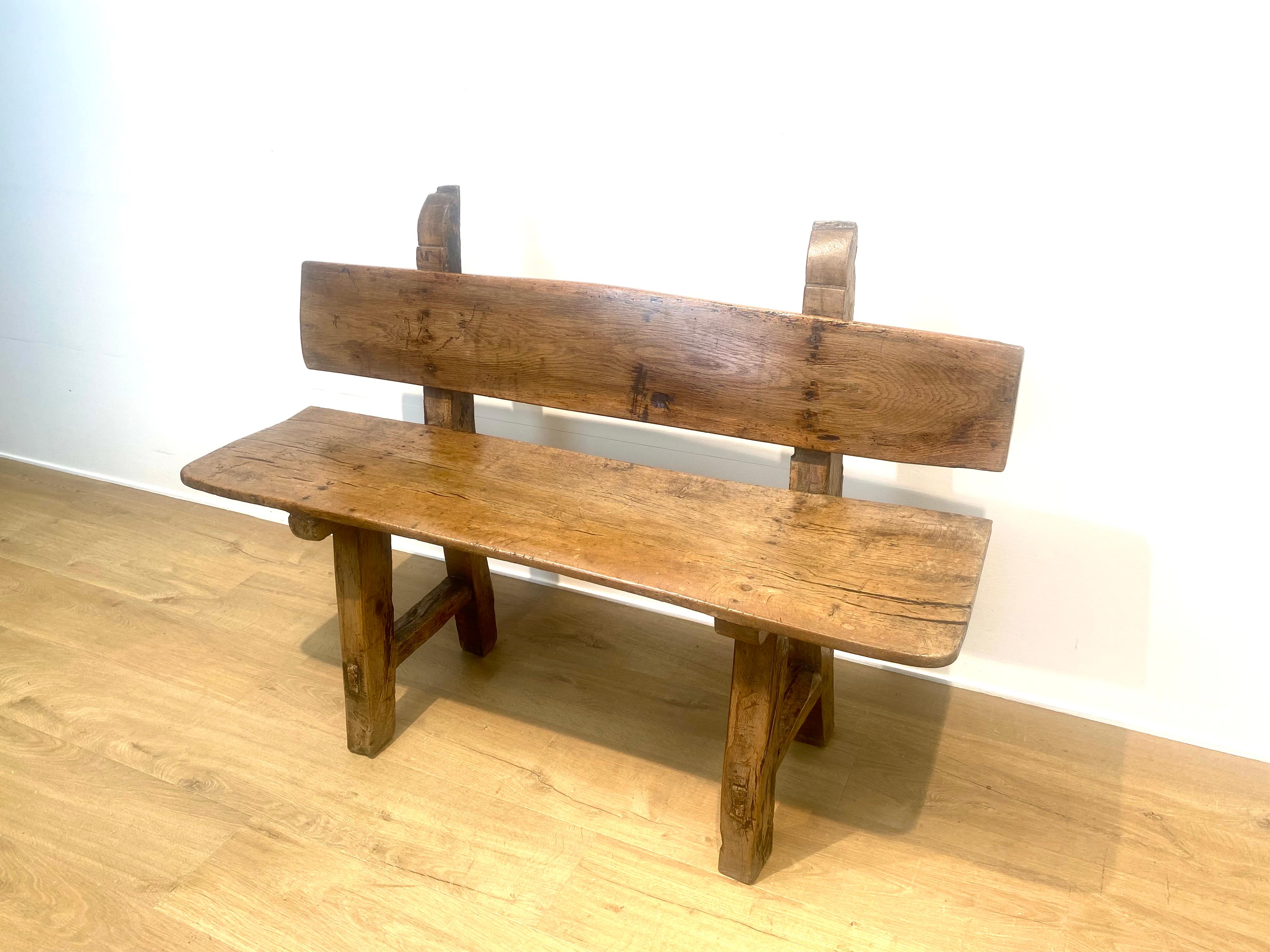 Brutalist , antique Spanish Bench For Sale 12