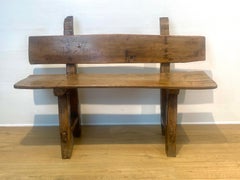 Brutalist , antique Spanish Bench