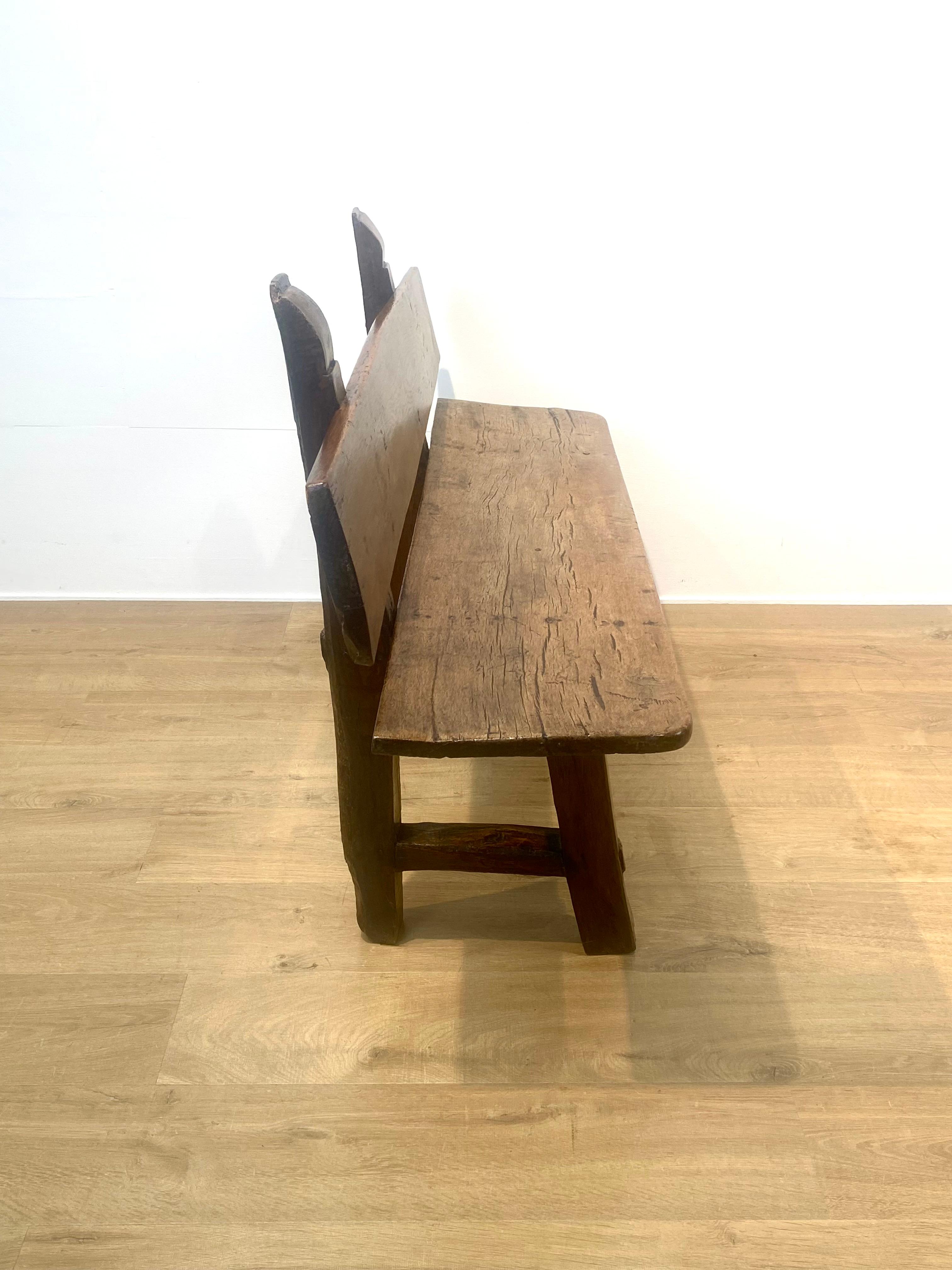 Brutalist , antique Spanish Bench For Sale 3