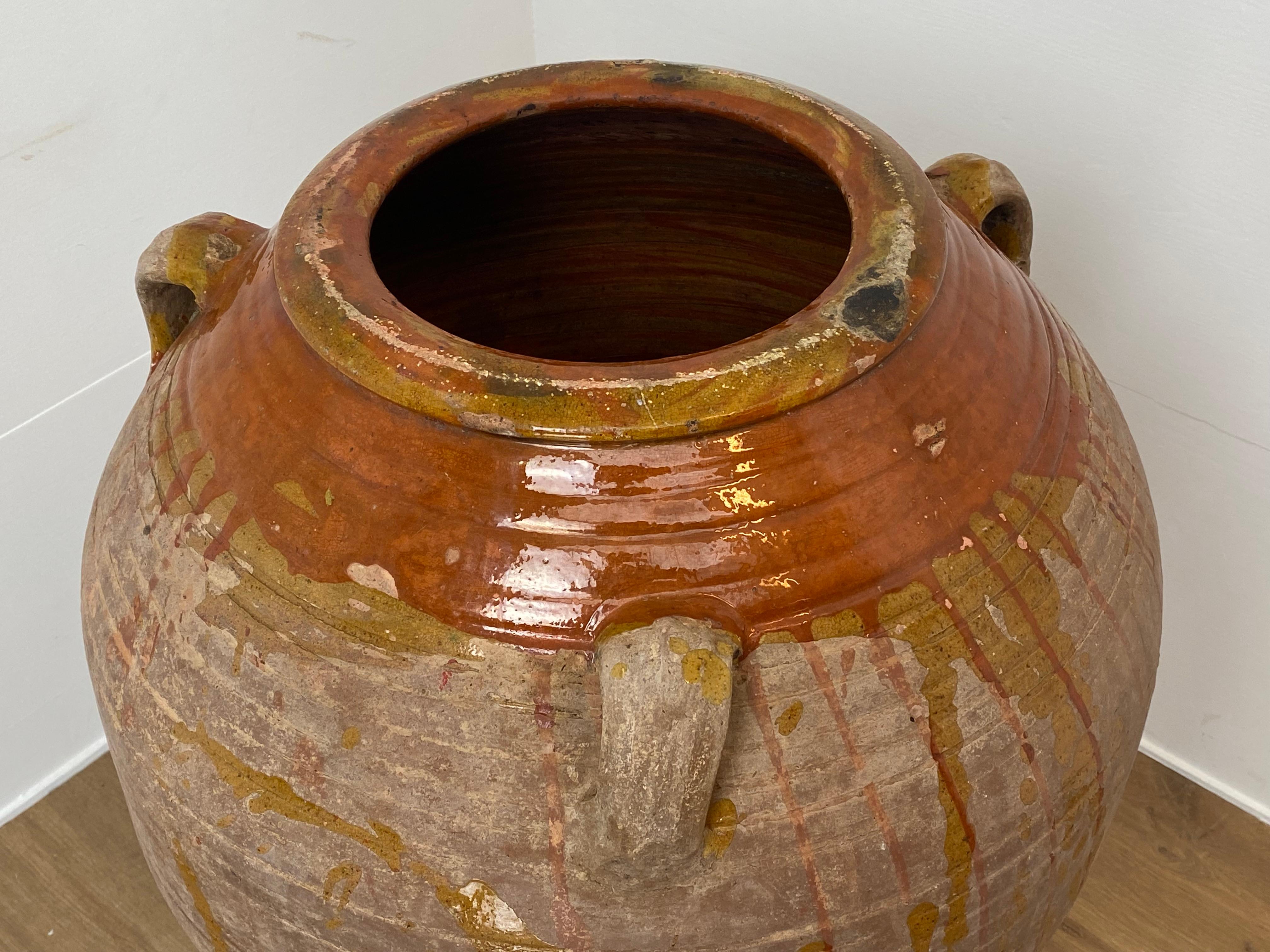 Mid-20th Century Brutalist, Antique Spanish Pottery Jar For Sale