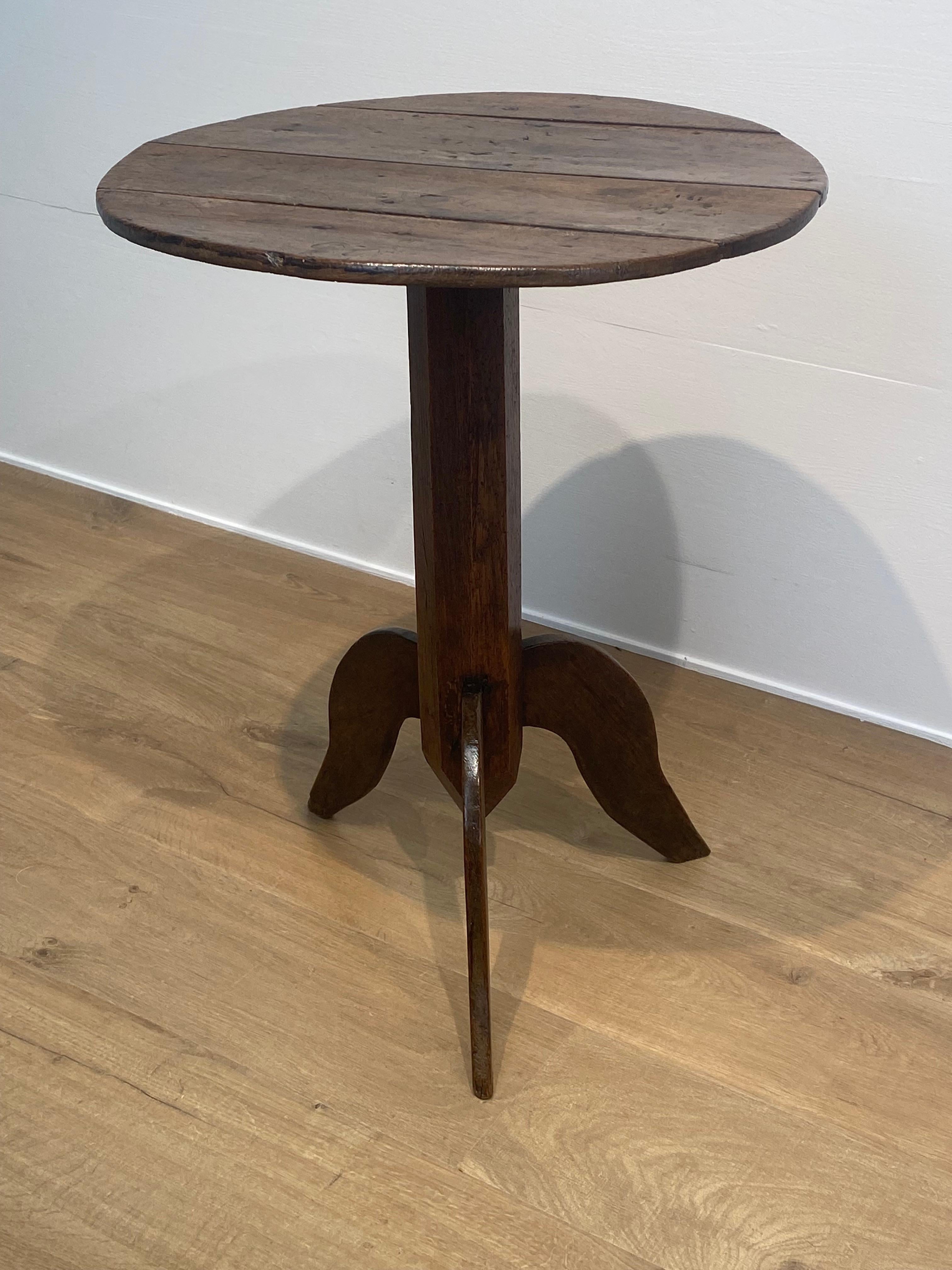 Early 20th Century Brutalist, Antique Spanish Tripod Table For Sale