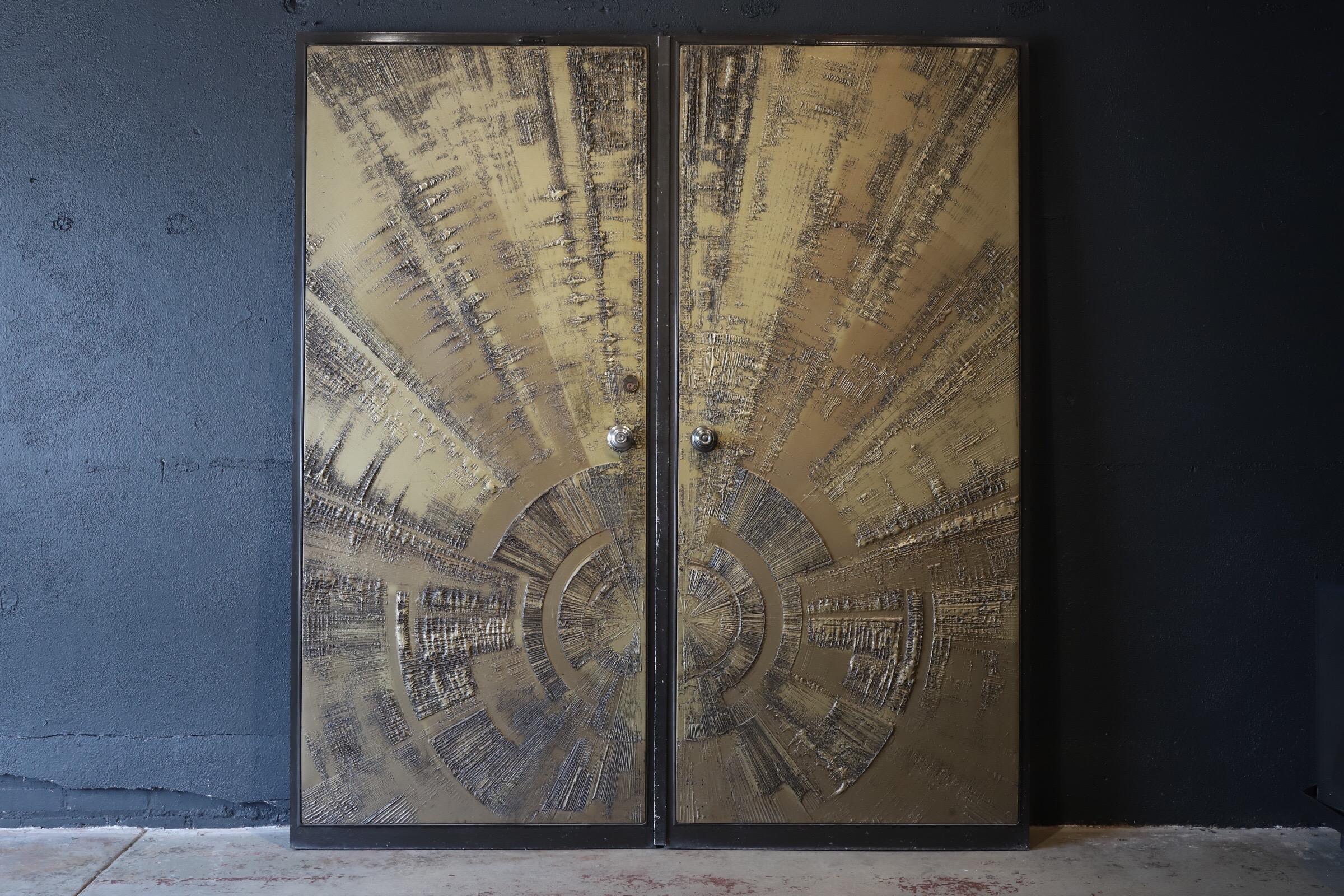 Brutalist Architectural Double Front Doors 11