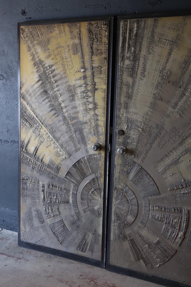 Brutalist Architectural Double Front Doors For Sale at 1stDibs