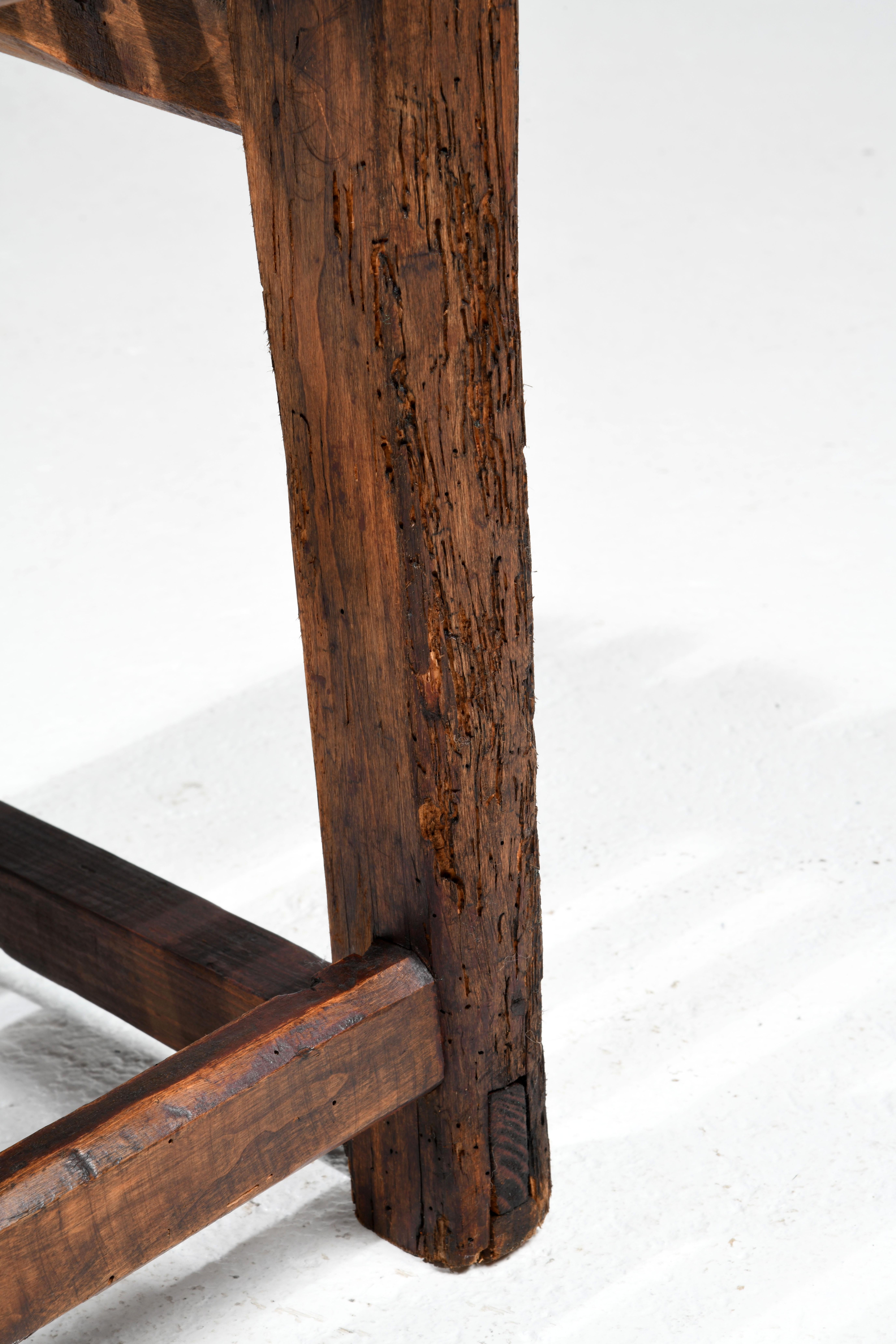Brutalist armchair French folk art first part of the 20th century 5