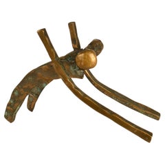Brutalist Art Bronze Door Handles Push Pull for Glass Door
