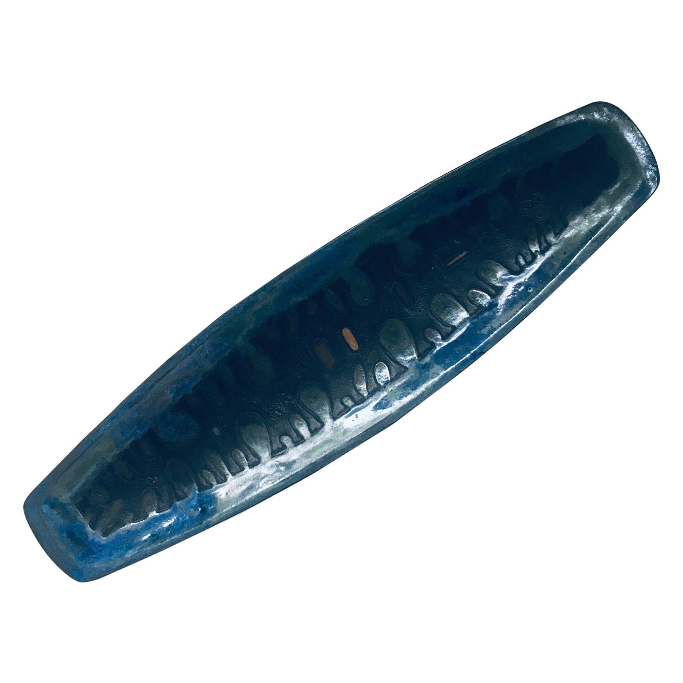 Brutalist Art Ceramic Surfboard Dish by Studio Perignem, Belgium 1960
s