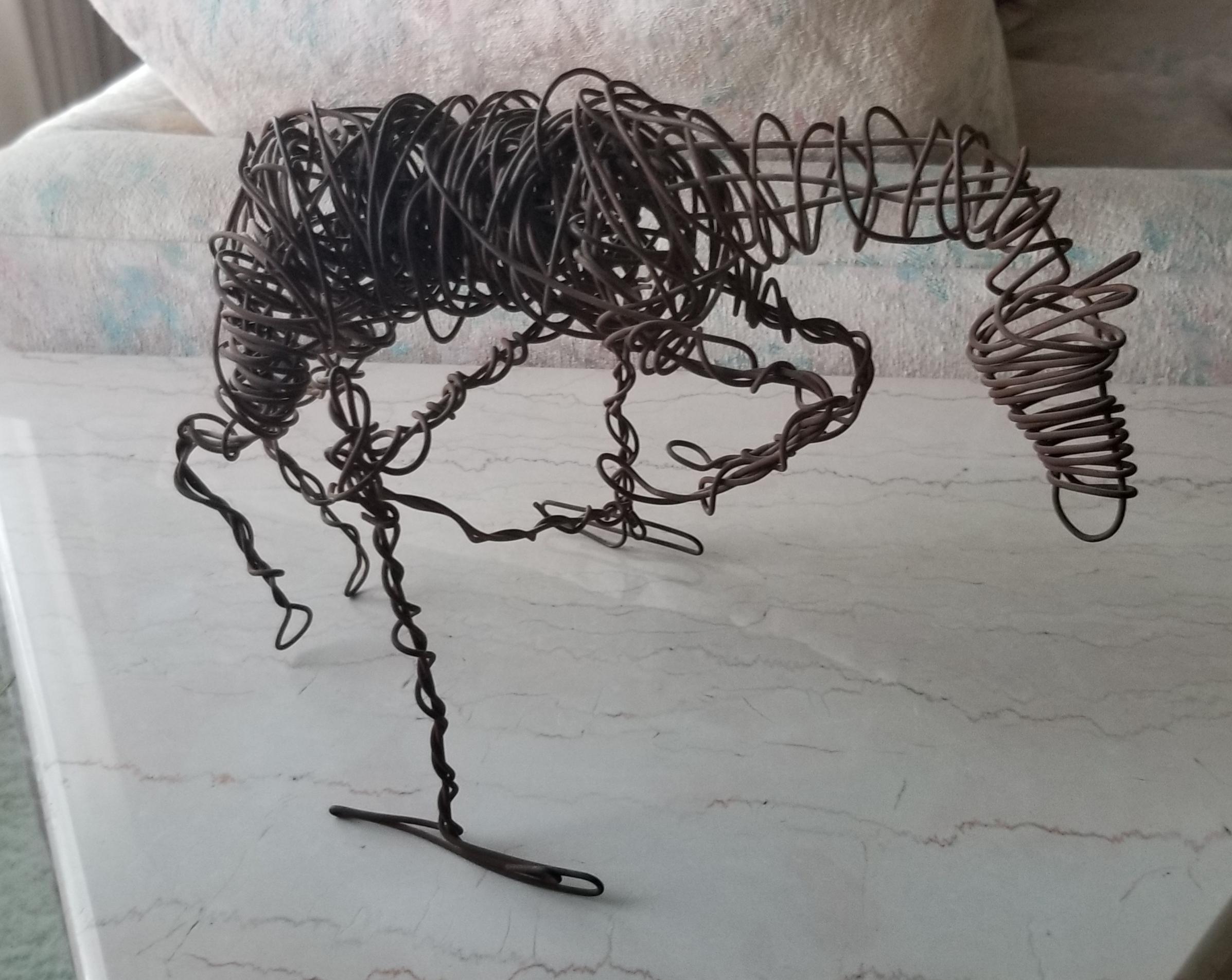 Brutalist Art Wire Horse Sculpture Modernist Metal Jumper, 1960s 3