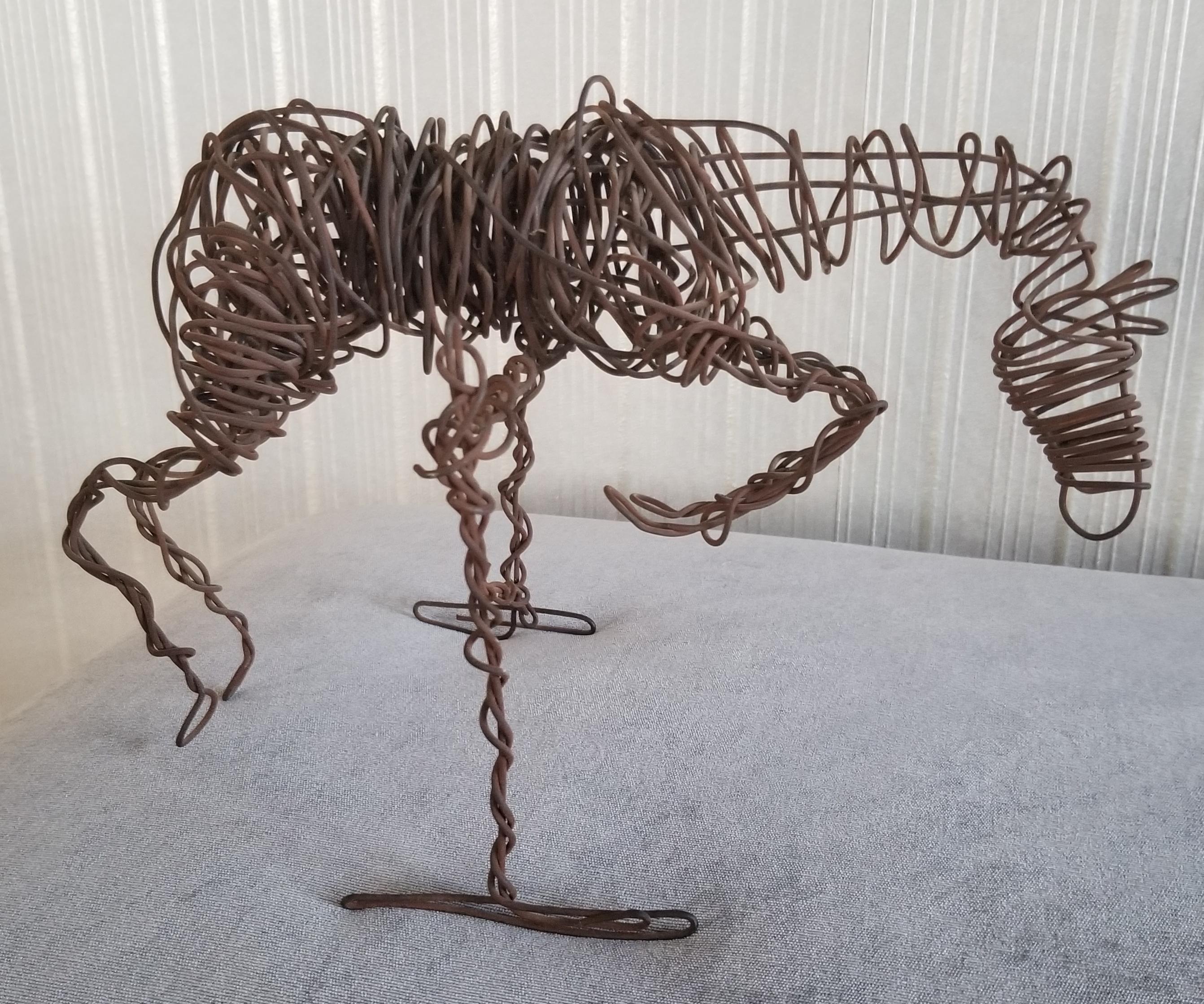 dinosaur wire sculpture