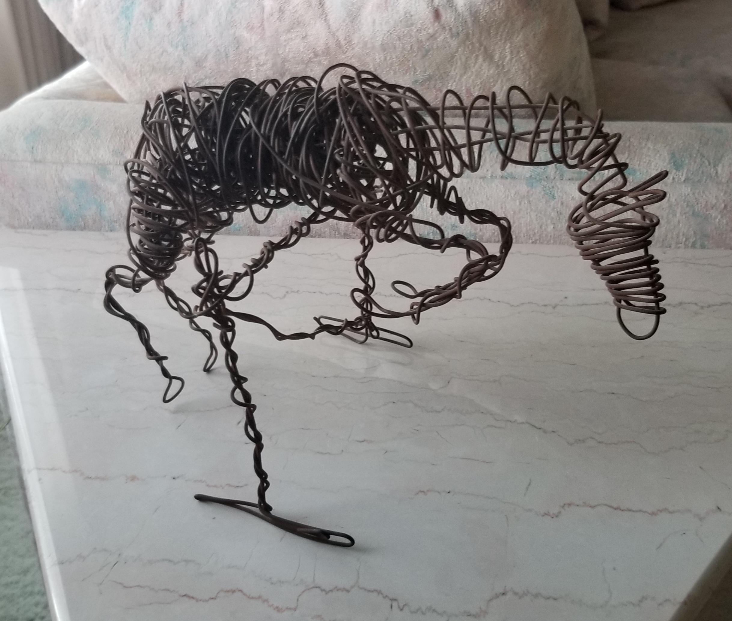 Brutalist Art Wire Horse Sculpture Modernist Metal Jumper, 1960s 2