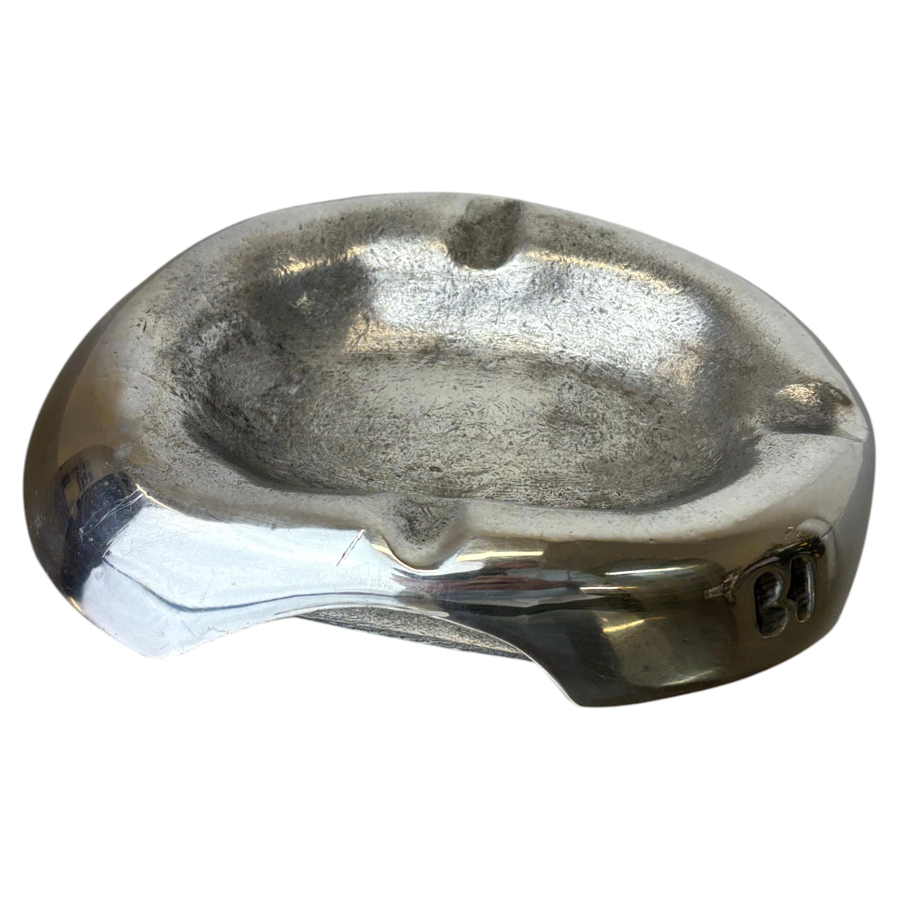Brutalist Ashtray by Art3, Solid Aluminium, Spain, 1970s Design