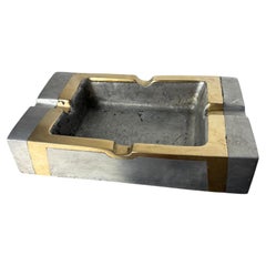 Cendrier de style brutaliste par David Marshall, bronze et aluminium, Espagne, années 1970