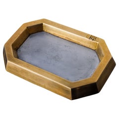 Brutalist ashtray by David Marshall, bronze and brass, Spain, 1970
