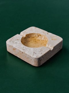Brutalist ashtray by Fratelli Mannelli, travertine, Italy, 1970