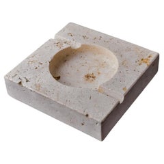 Brutalistischer Aschenbecher von Fratelli Mannelli, Travertin, Italien, 1970
