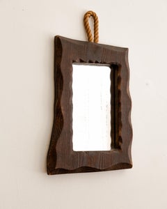 Miroir brutaliste en pin baltique