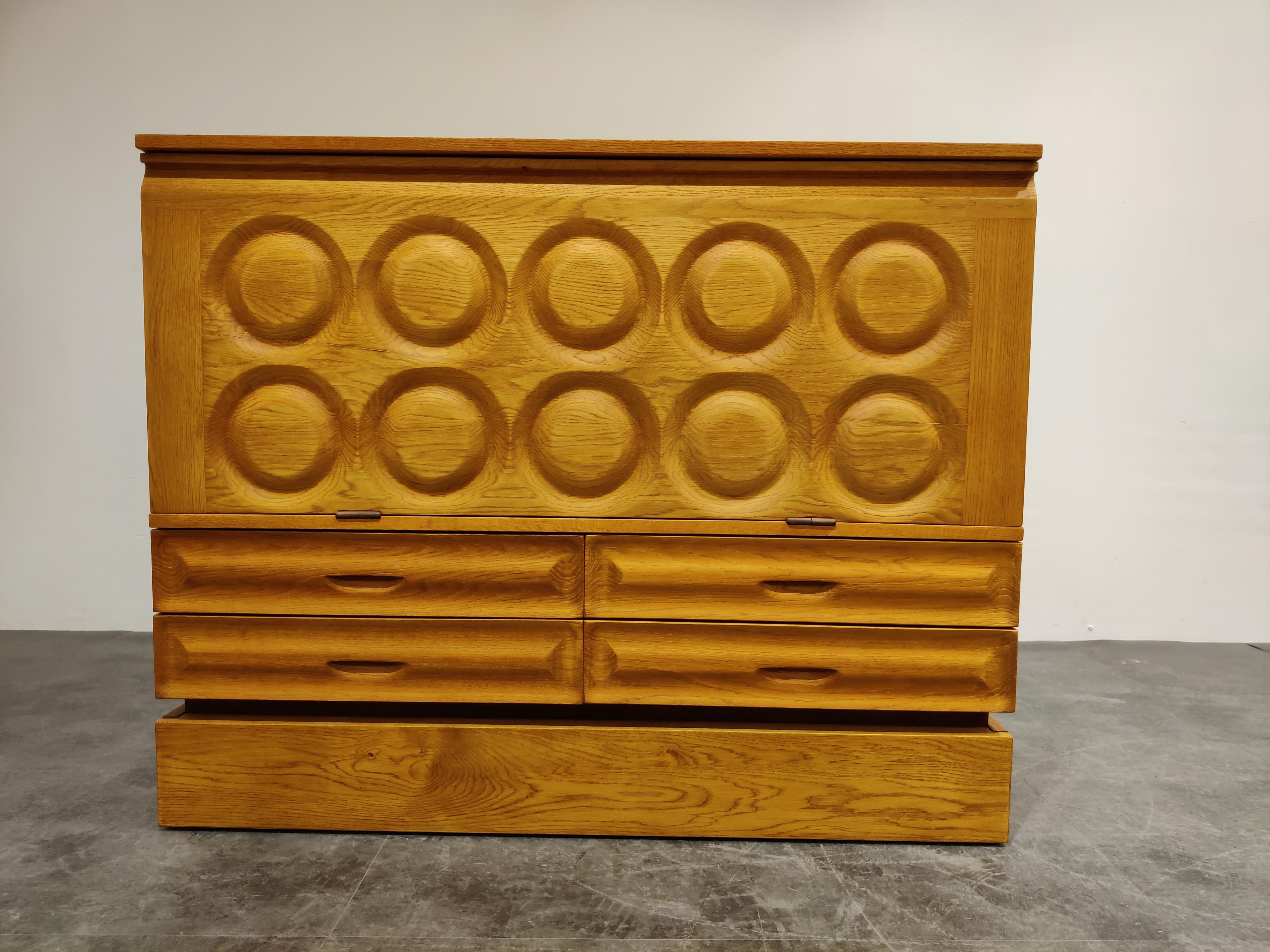 Belgian Brutalist Bar Cabinet, 1970s