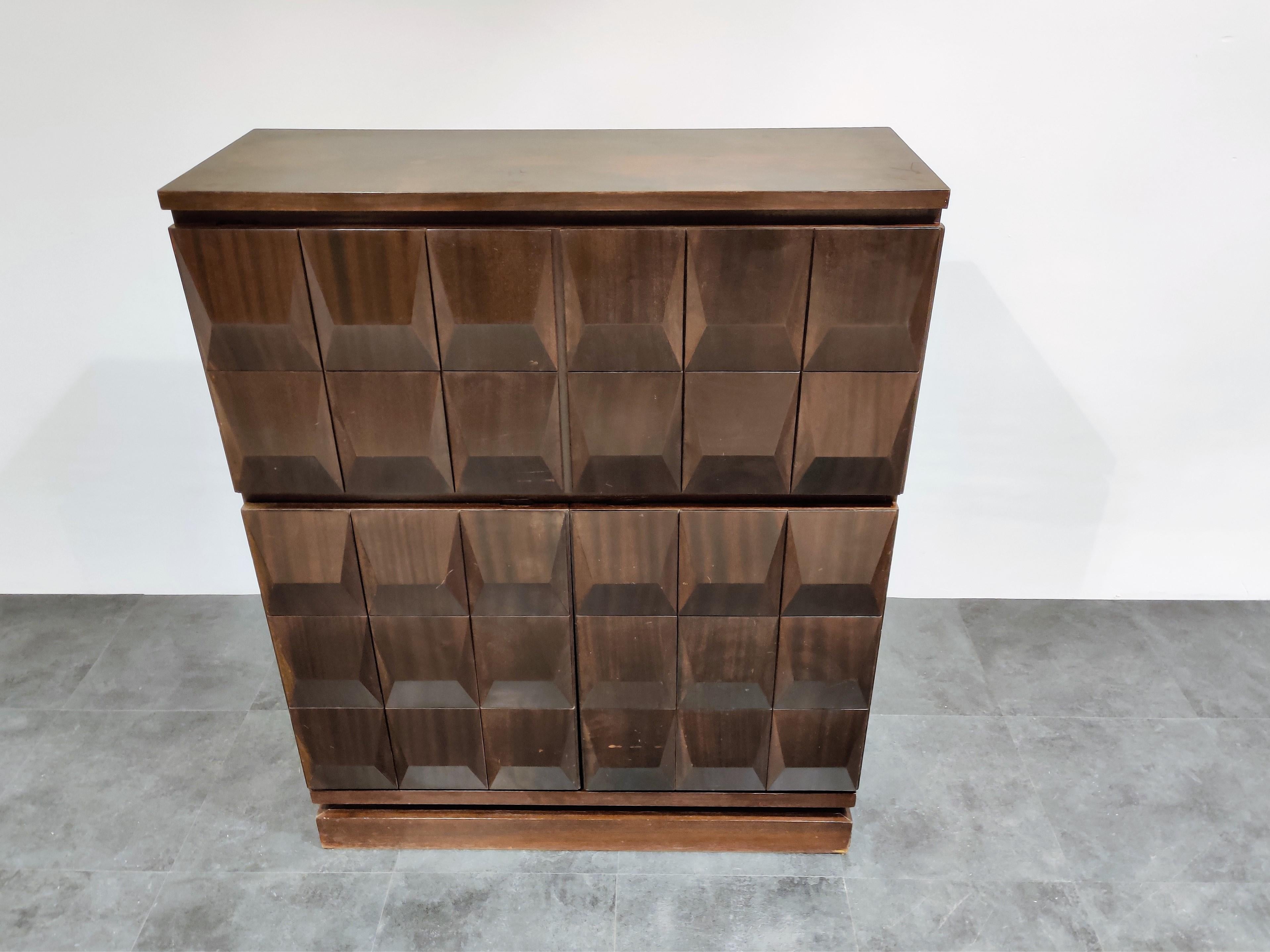 Brutalist Bar Cabinet, 1970s In Good Condition In HEVERLEE, BE