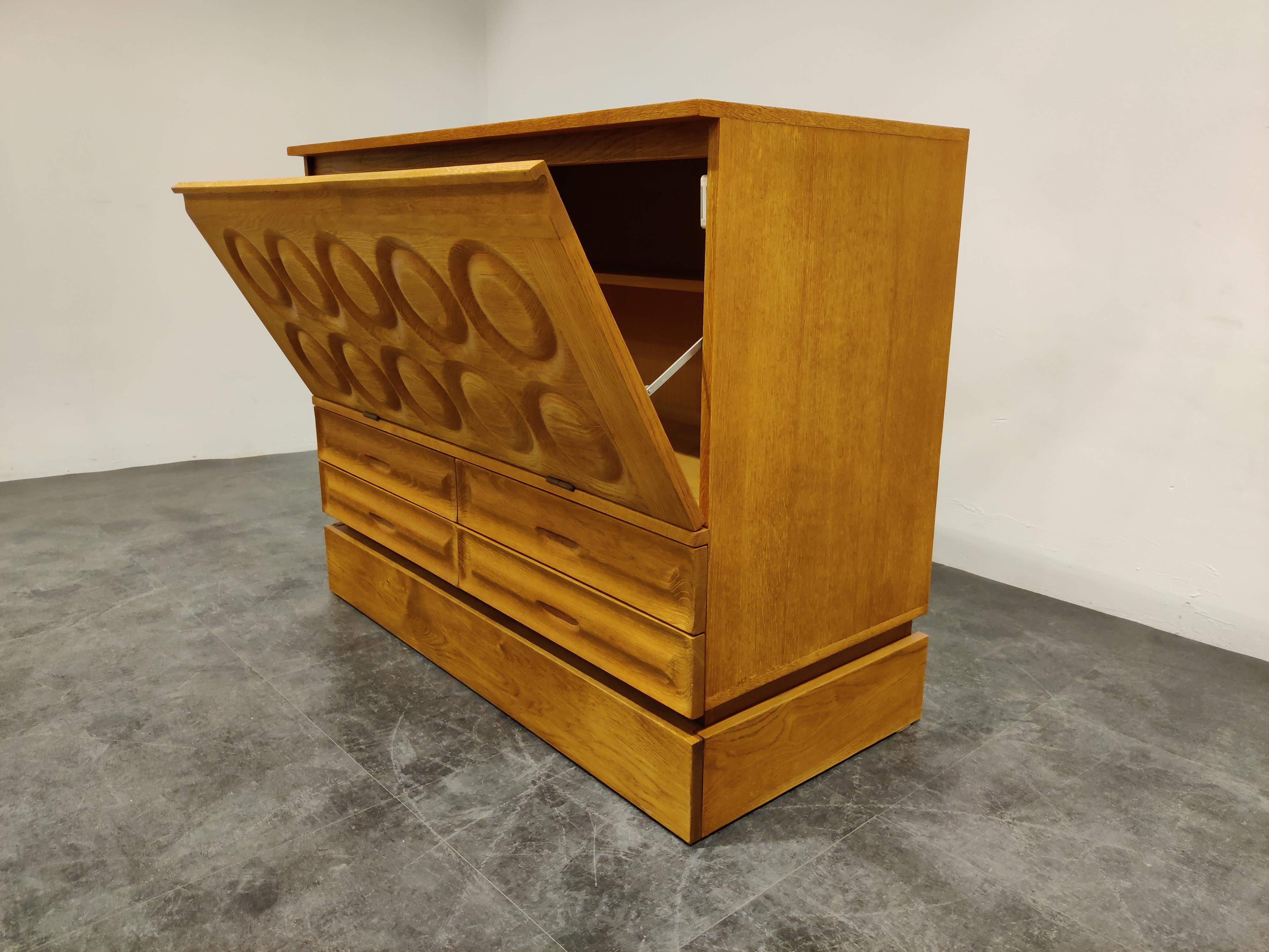 Brutalist Bar Cabinet, 1970s In Good Condition In HEVERLEE, BE