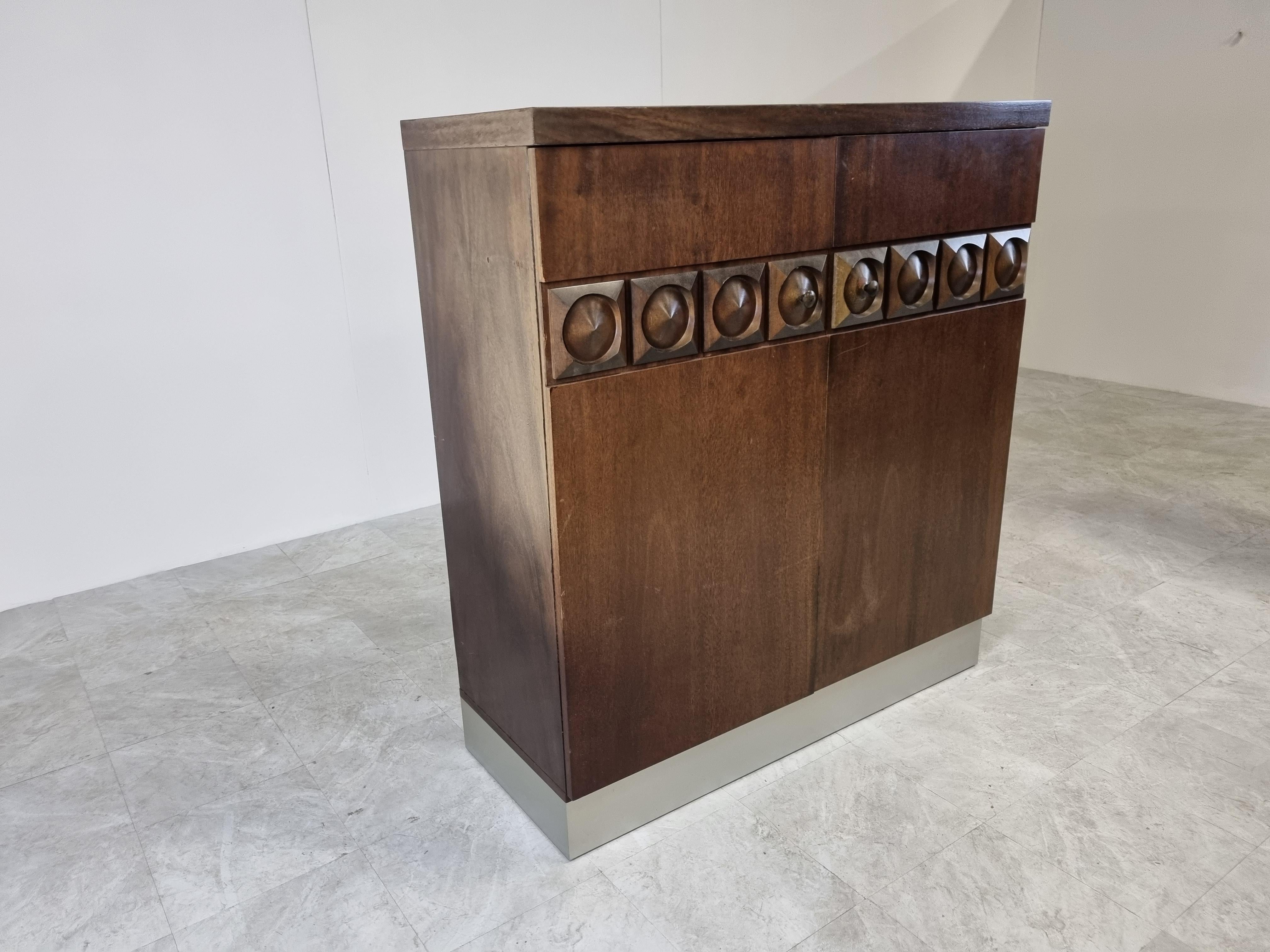 Brutalist Bar Cabinet, 1970s In Good Condition In HEVERLEE, BE