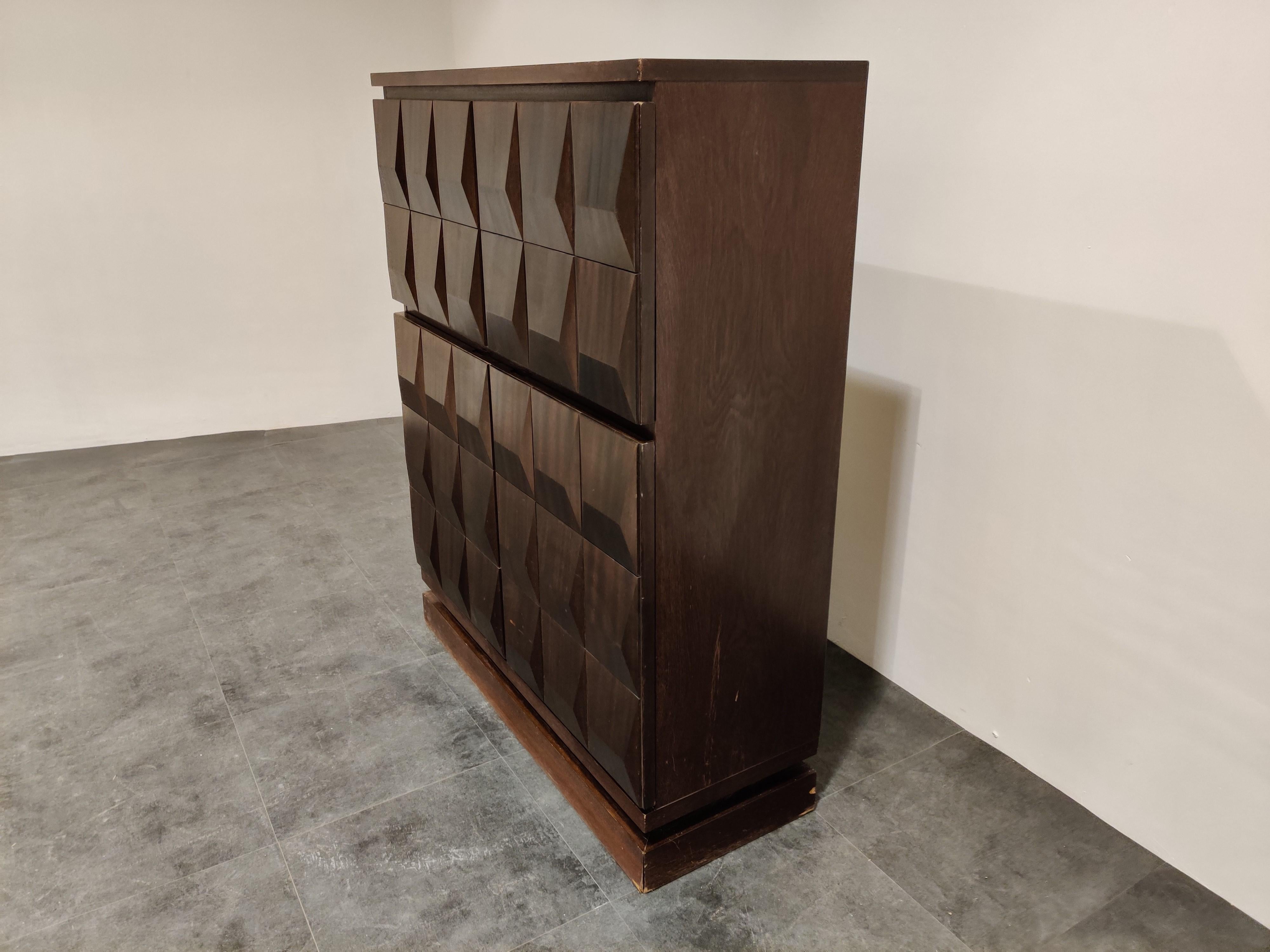 Late 20th Century Brutalist Bar Cabinet, 1970s