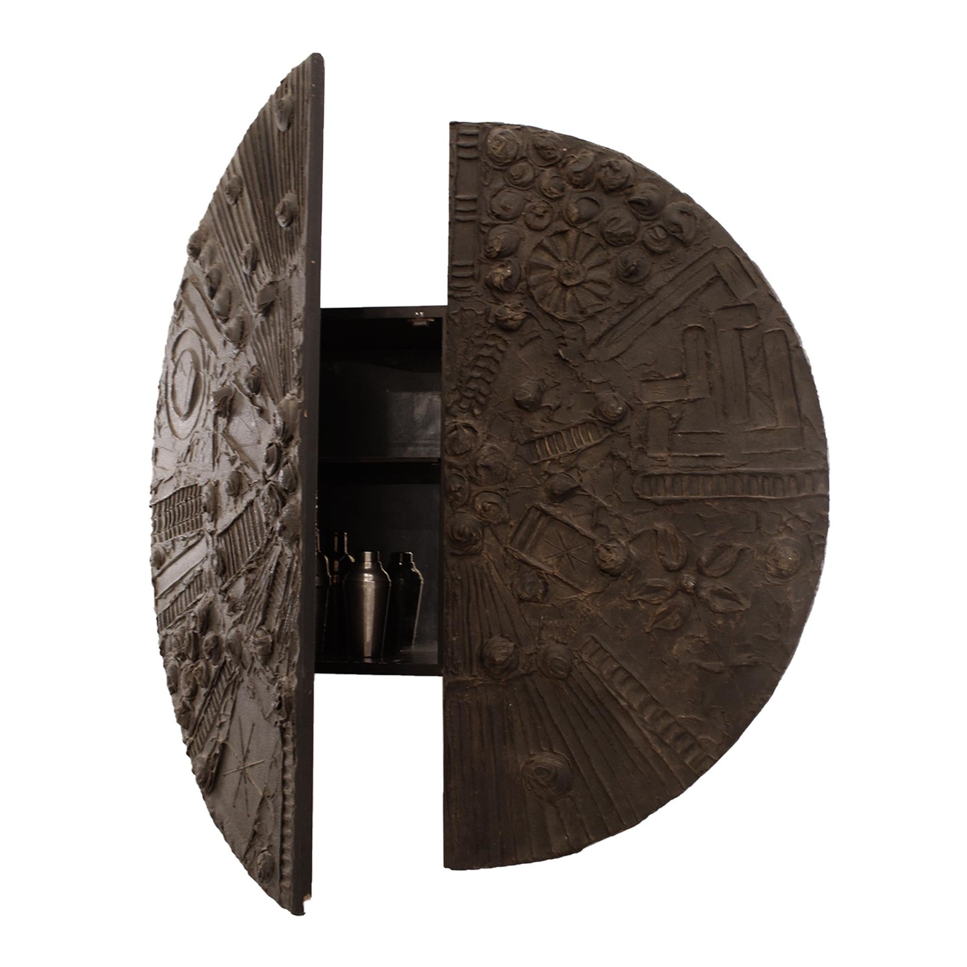 Mid-20th Century Brutalist Bar Cabinet Designed by Adrián Pearsall, 1960