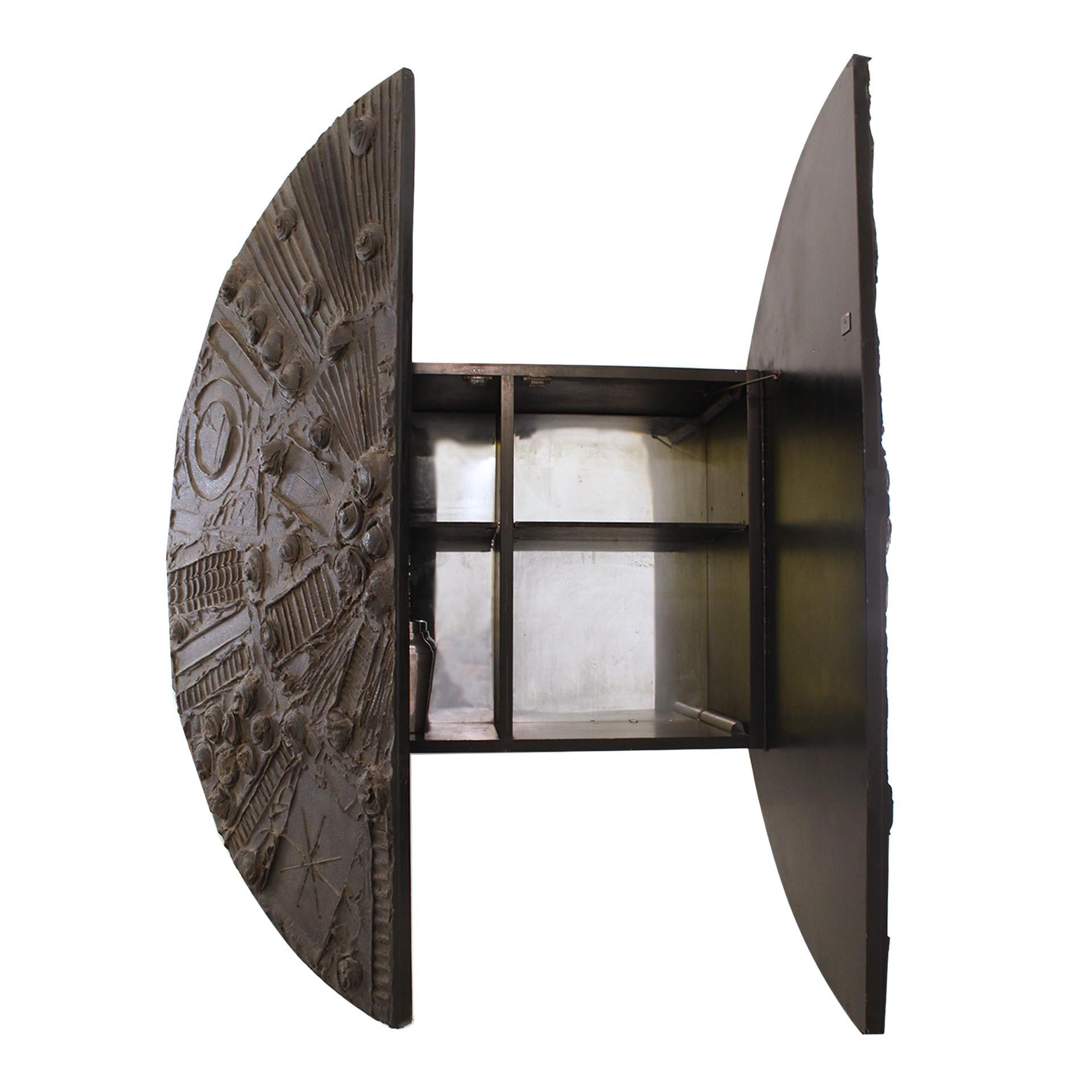 Resin Brutalist Bar Cabinet Designed by Adrián Pearsall, 1960
