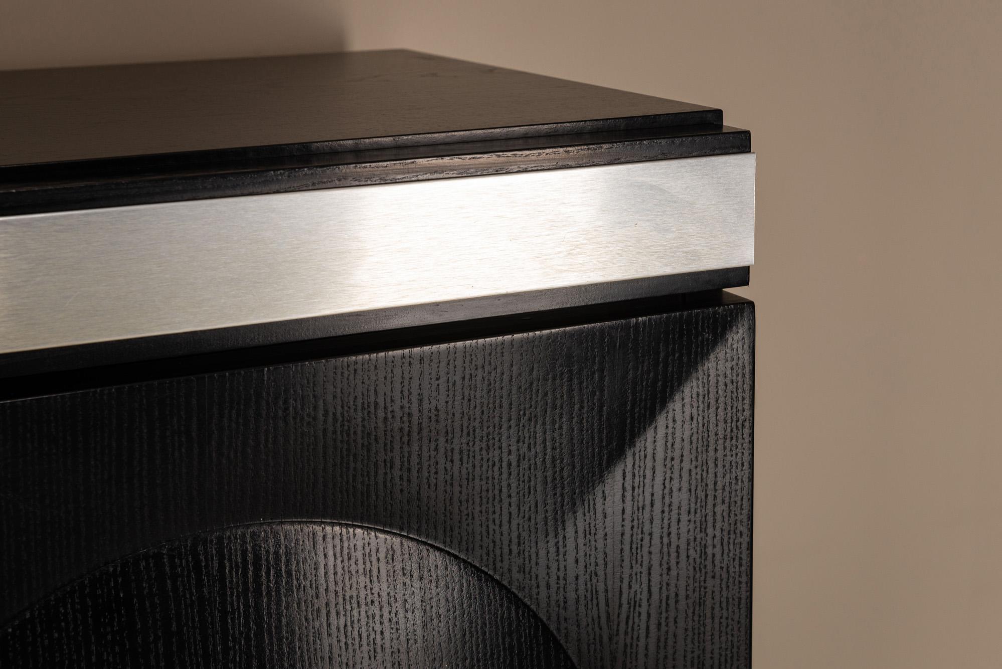 Brutalist Bar Cabinet in the Style of Defour, 1970s For Sale 5