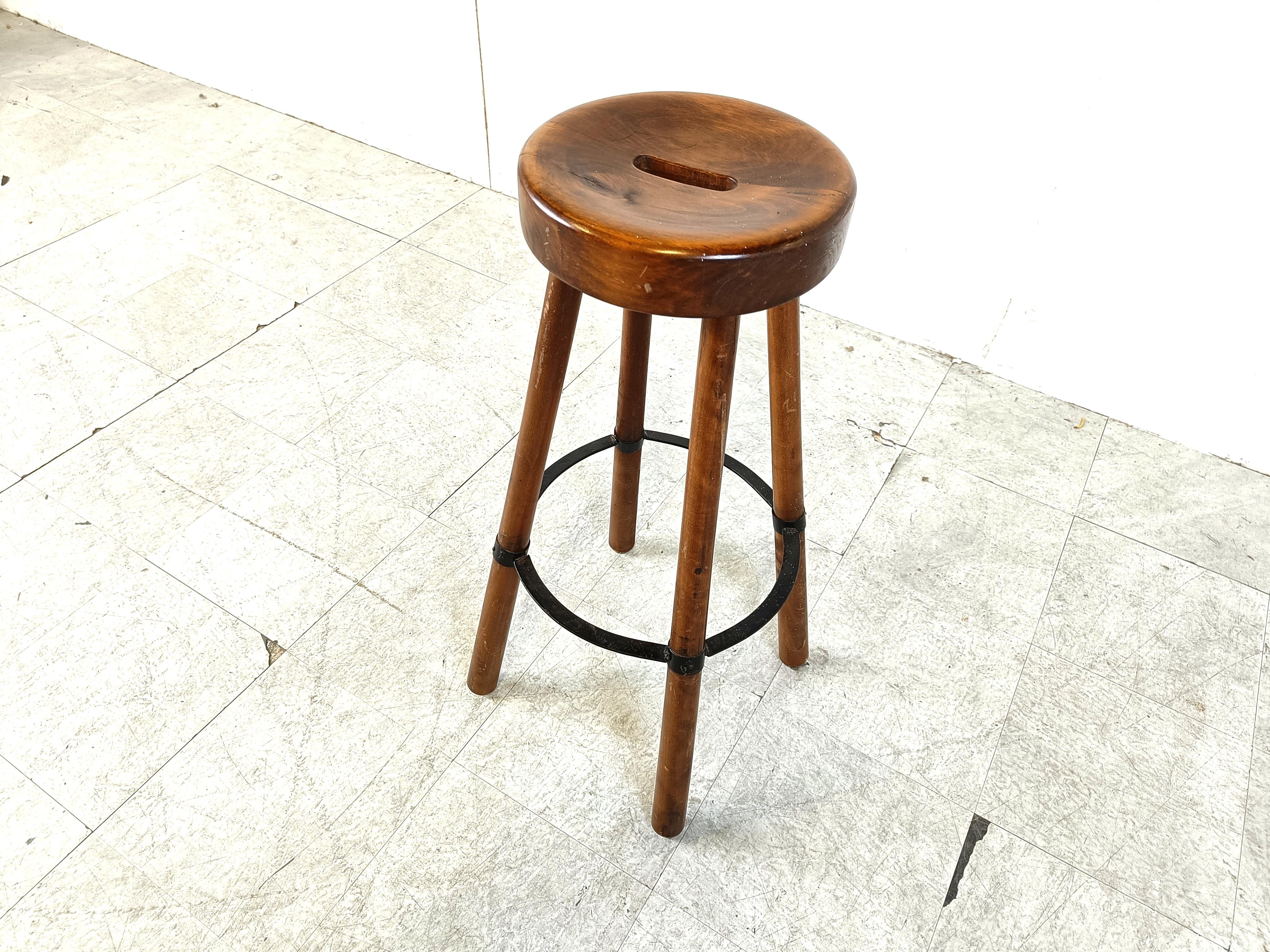Brutalist bar stool, 1960s For Sale 1